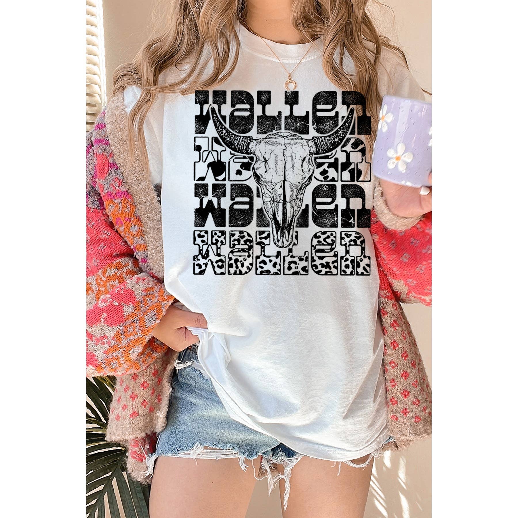 Wallen Women's Relaxed Fit Cotton Screen Printed T-Shirt Hoodie, Sweatshirt | PodTeesHub.com