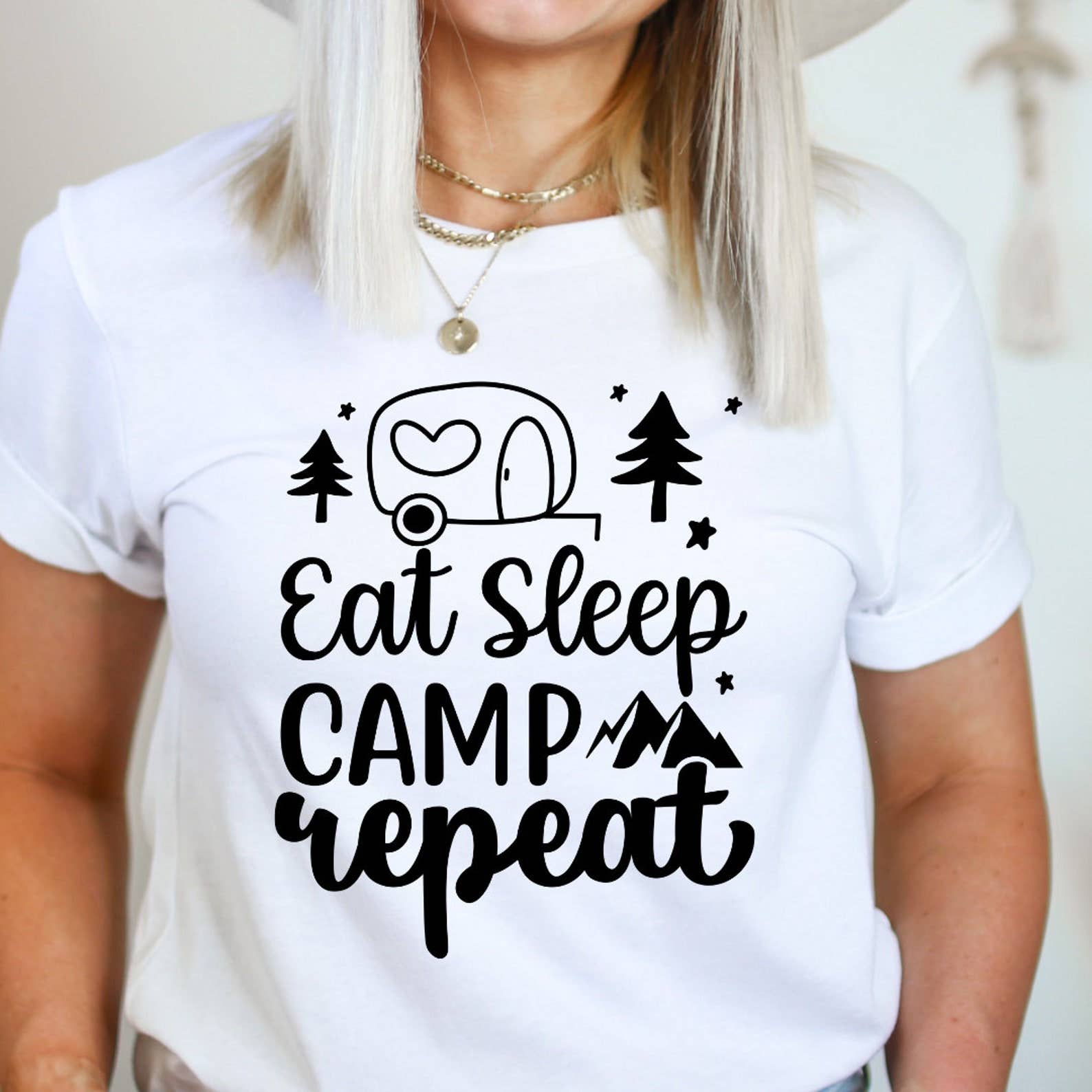 Eat Sleep Camp Repeat T-Shirt Hoodie, Sweatshirt | PodTeesHub.com