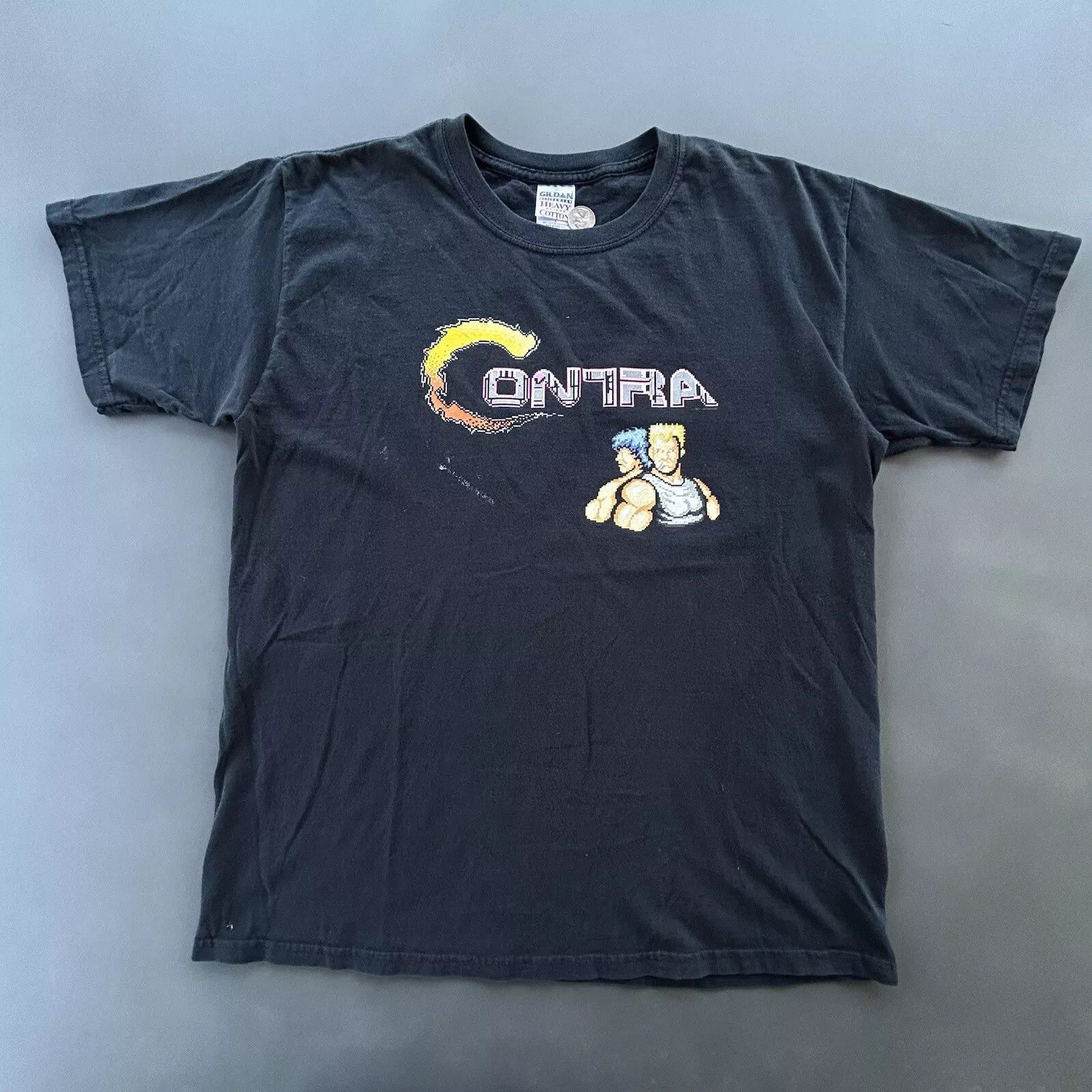 Gildan Vintage Contra Video Game Shirt Mens Large Hoodie, Sweatshirt | PodTeesHub.com