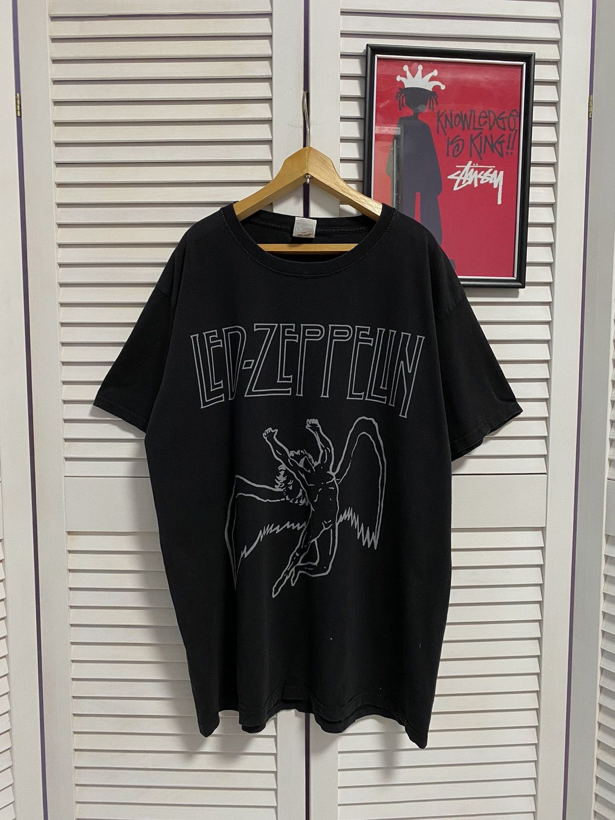 Led Zeppelin Vintage T Shirt Led Zeppelin Graphic Double Print Rap Tees Hoodie, Sweatshirt | PodTeesHub.com