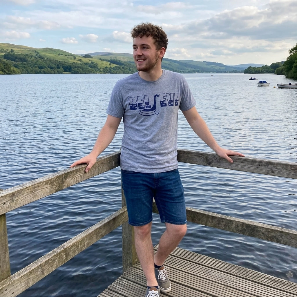 Believe Nessie Men's T Shirt