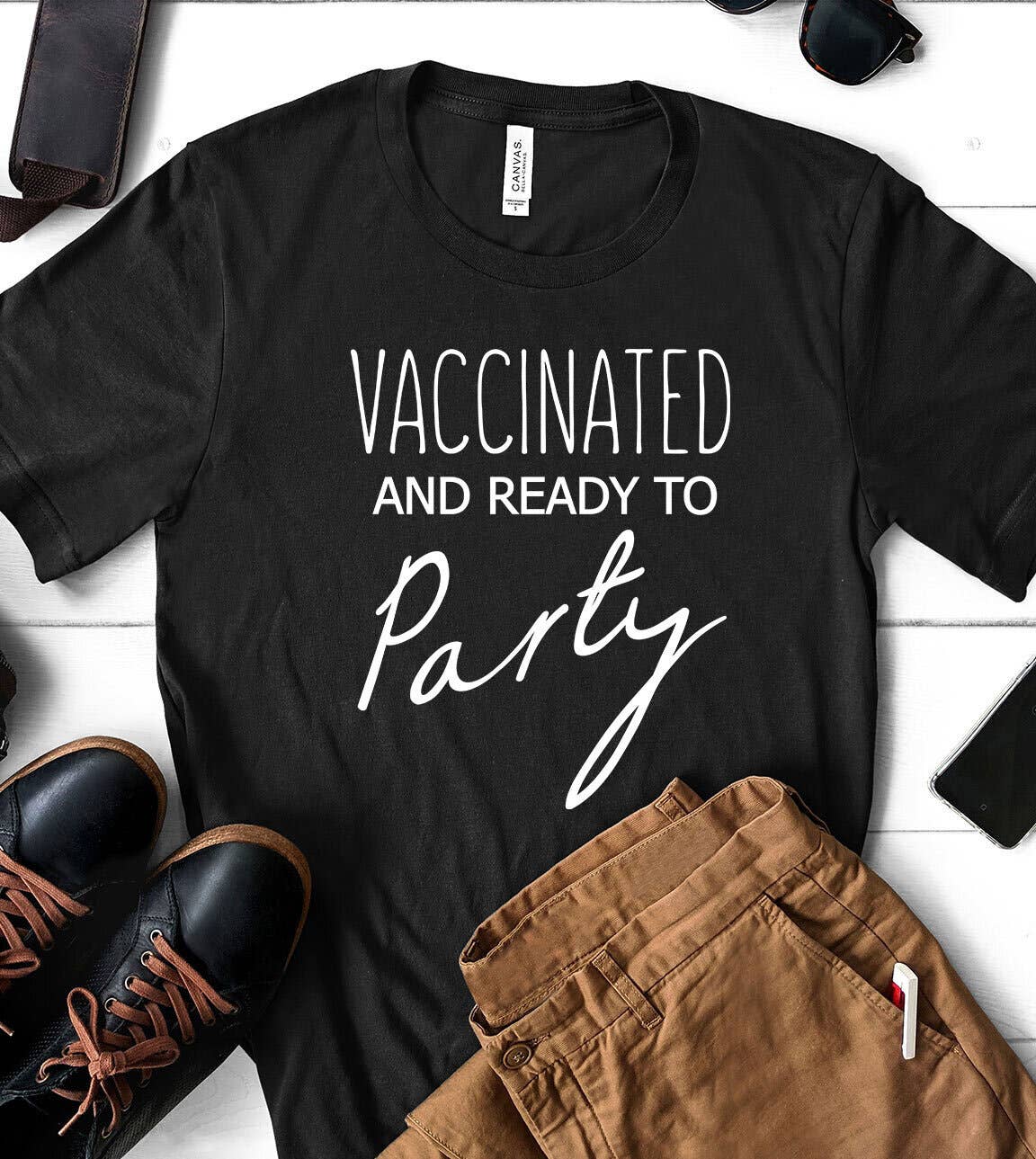 Vaccinated and Ready To Party - Vaccine Covid 19 T-Shirt Hoodie, Sweatshirt | PodTeesHub.com