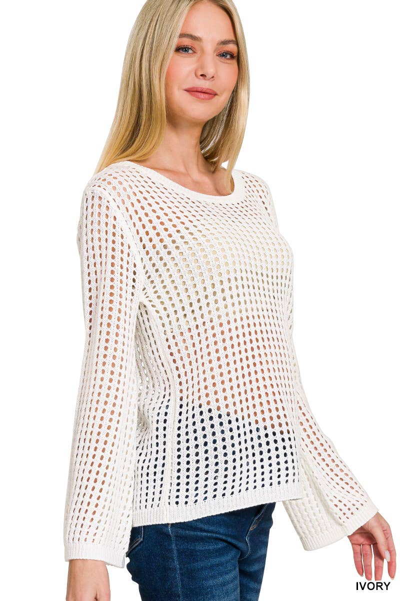 0813 Hollow Out Long Sleeve Sweater SI-27086 T-Shirts, Hoodie, Sweatshirt | PodTeesHub.com