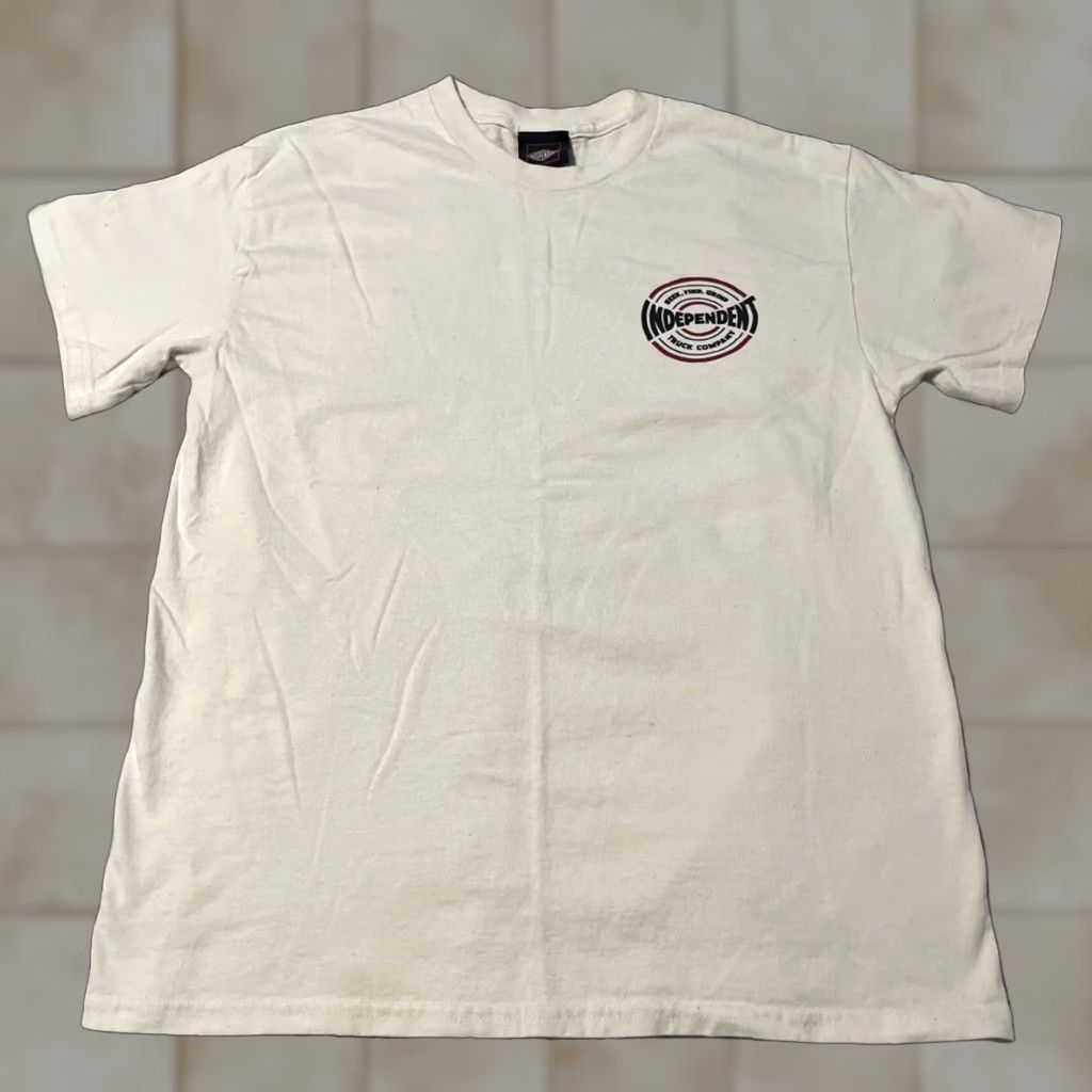 Vintage Independent Trucks T Shirt Medium Ivory 90s Skate Y2k Grunge Usa Skateboarding Mens Hoodie, Sweatshirt