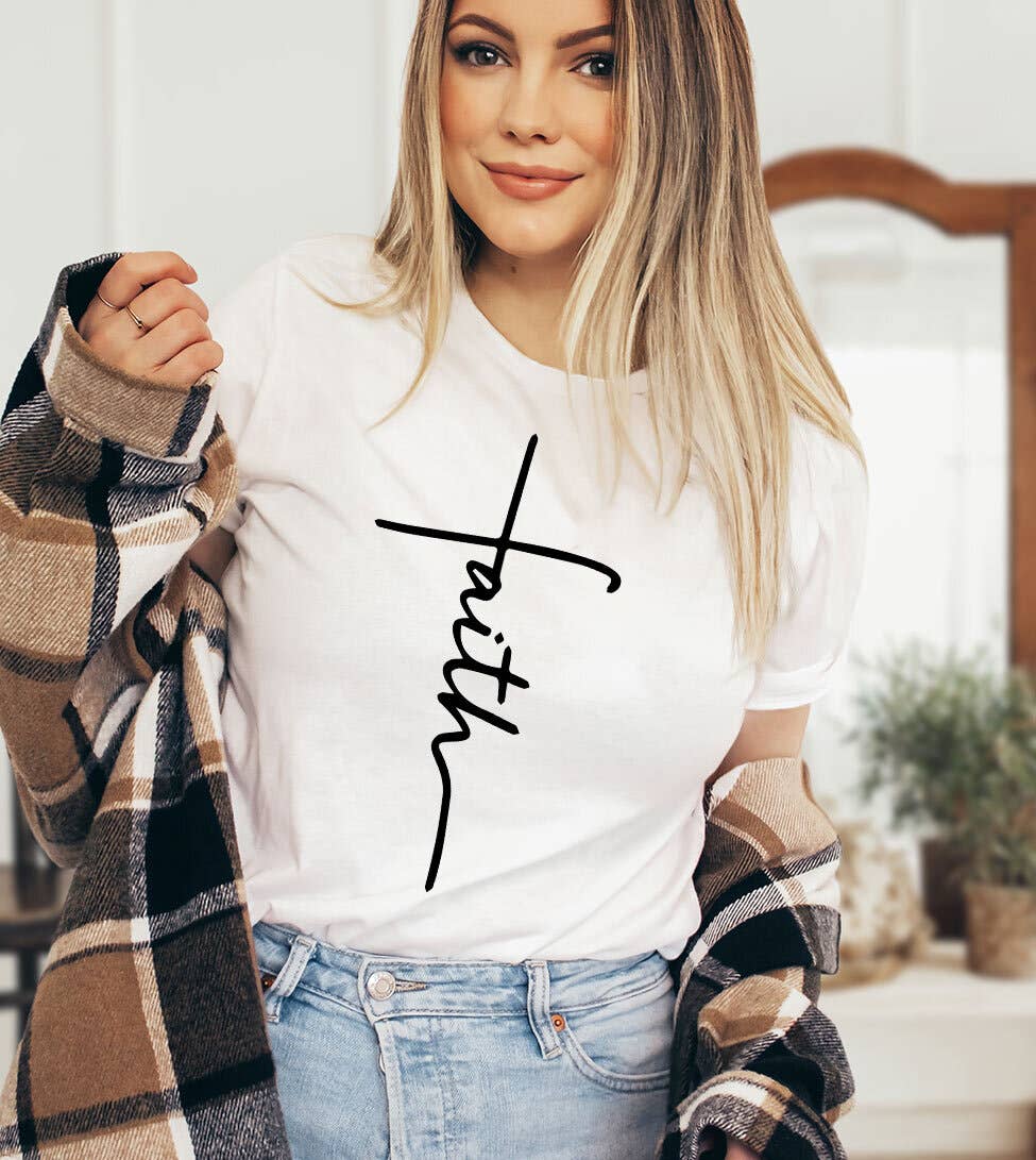Faith Cross  - Christian Religious Easter Jesus God T-Shirt Hoodie, Sweatshirt | PodTeesHub.com