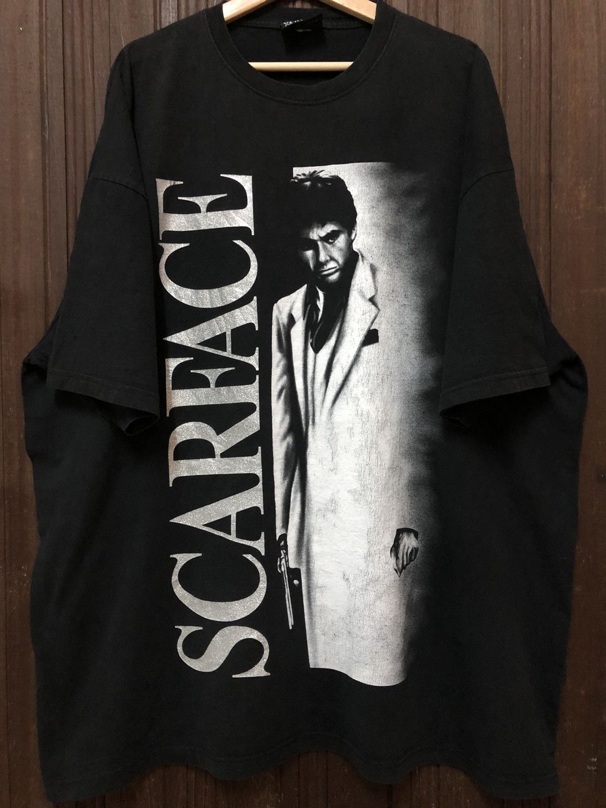 Vintage Scarface Crime Film Megaprint Oversize Tee Shirt Hoodie, Sweatshirt | PodTeesHub.com