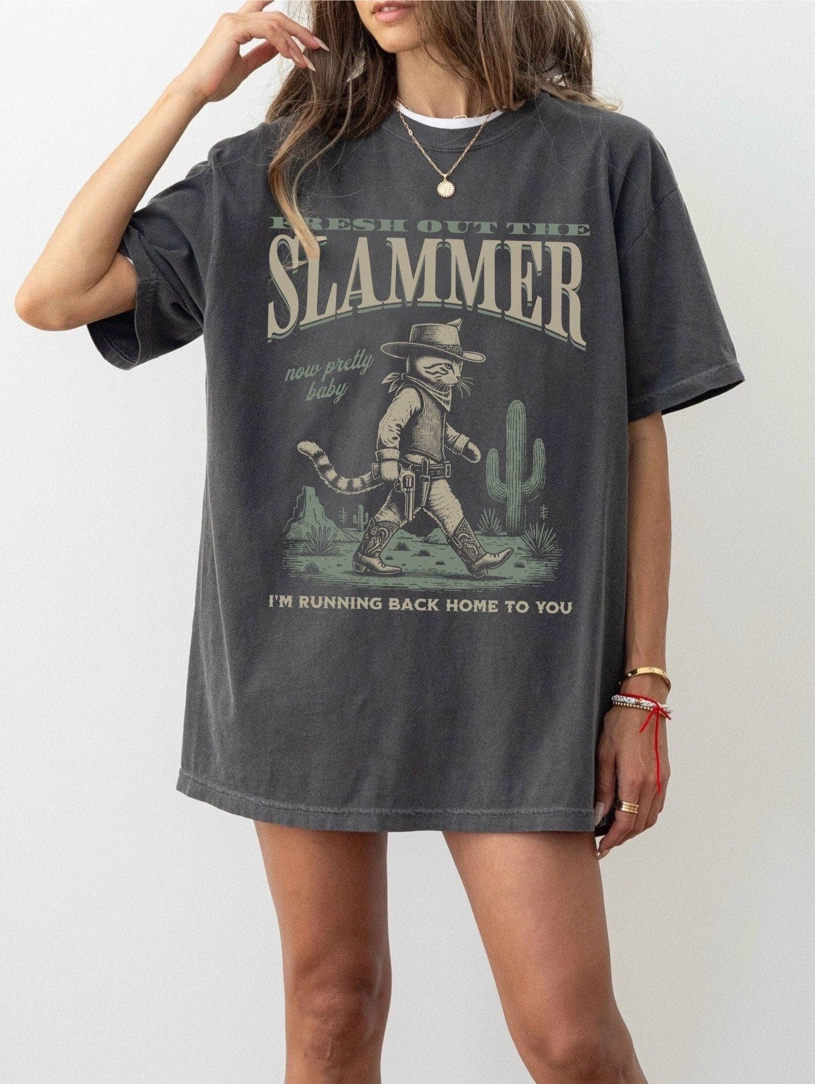 Out the Slammer Shirt - Cowboy Aesthetic Gift For Her Tee Hoodie, Sweatshirt | PodTeesHub.com