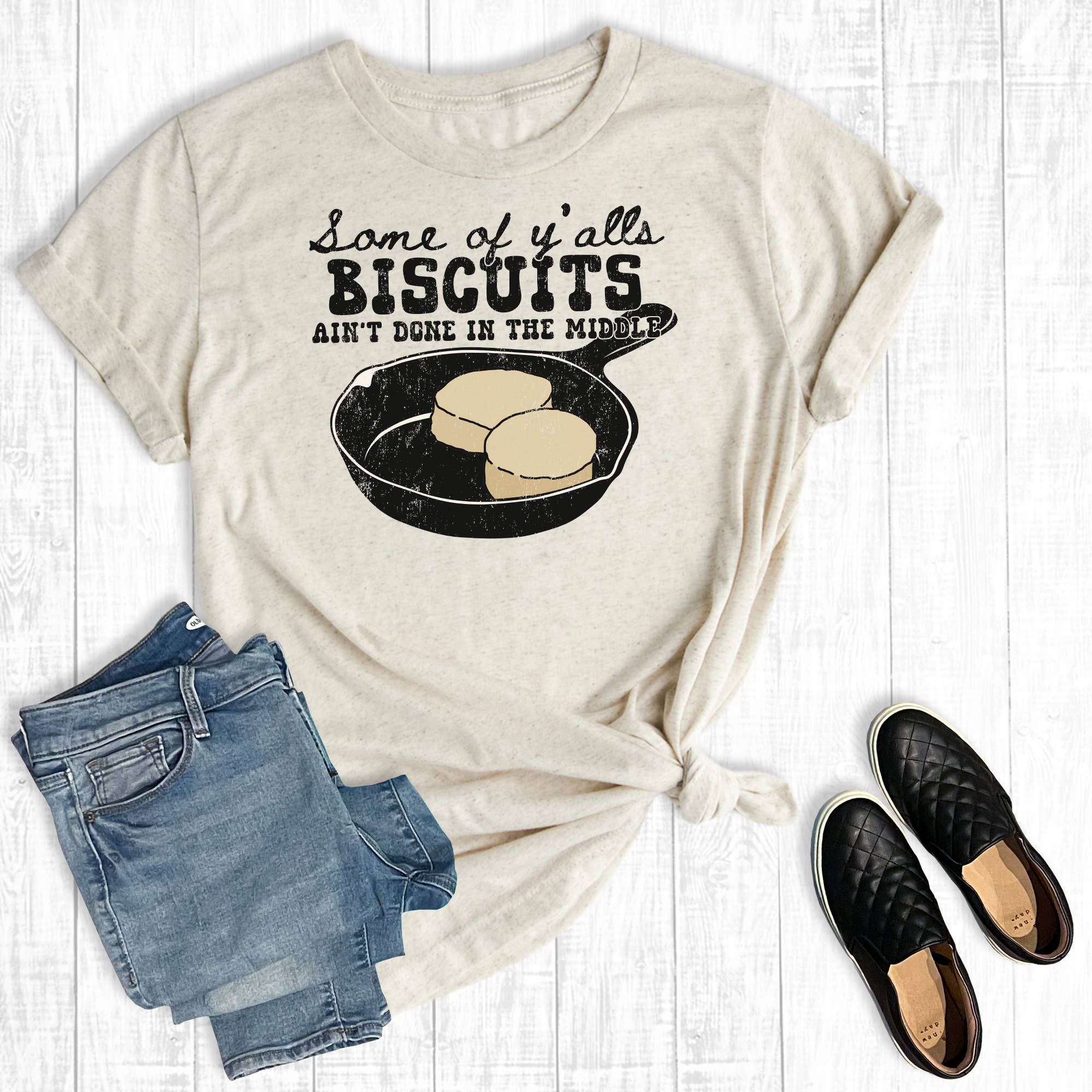 Western Some of Y'alls Biscuits Ain't Done in the Middle Tee Hoodie, Sweatshirt | PodTeesHub.com