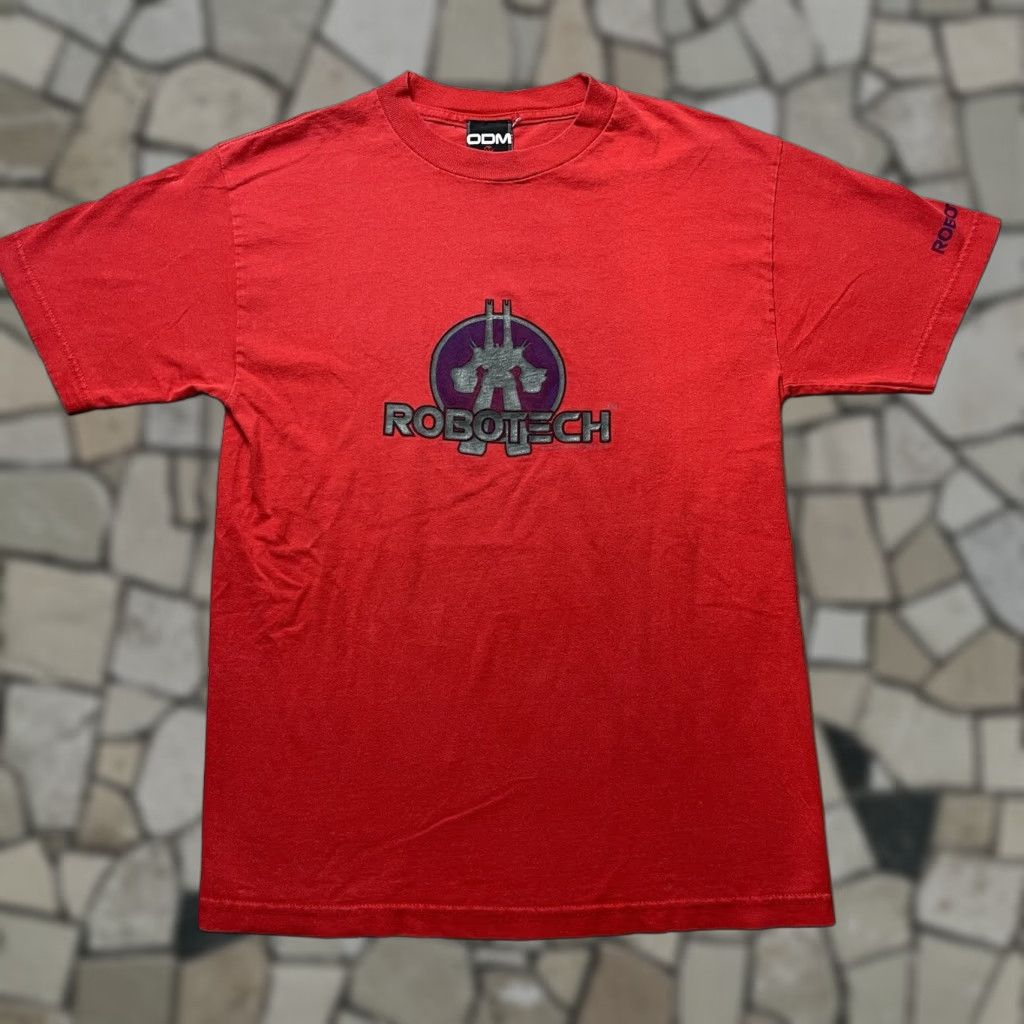 Vintage Odm Robotech Anime Cartoon Shirt M Red Short Sleeve Print Re T-Shirts, Hoodie, Sweatshirt