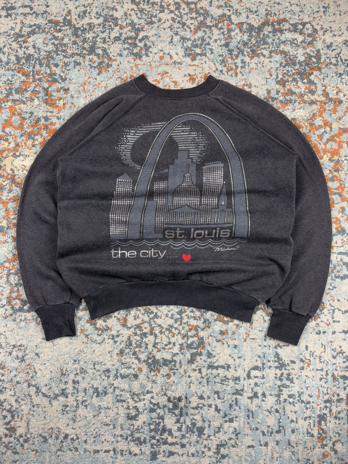 Vintage 80s Usa St Louis City View Graphic Sweatshirt T-Shirts, Hoodie | PodTeesHub.com