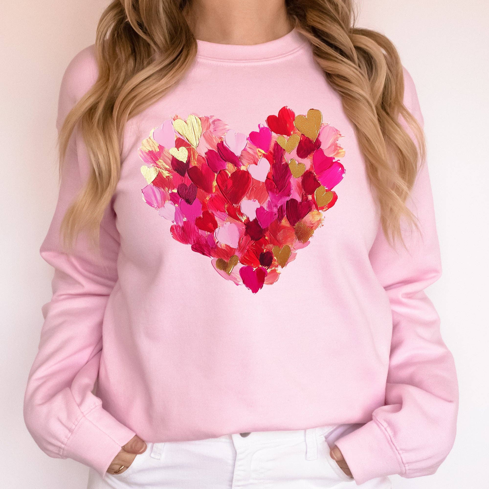 Painted Heart, Valentine's Day, Colorful, Love Sweatshirt T-Shirts, Hoodie | PodTeesHub.com