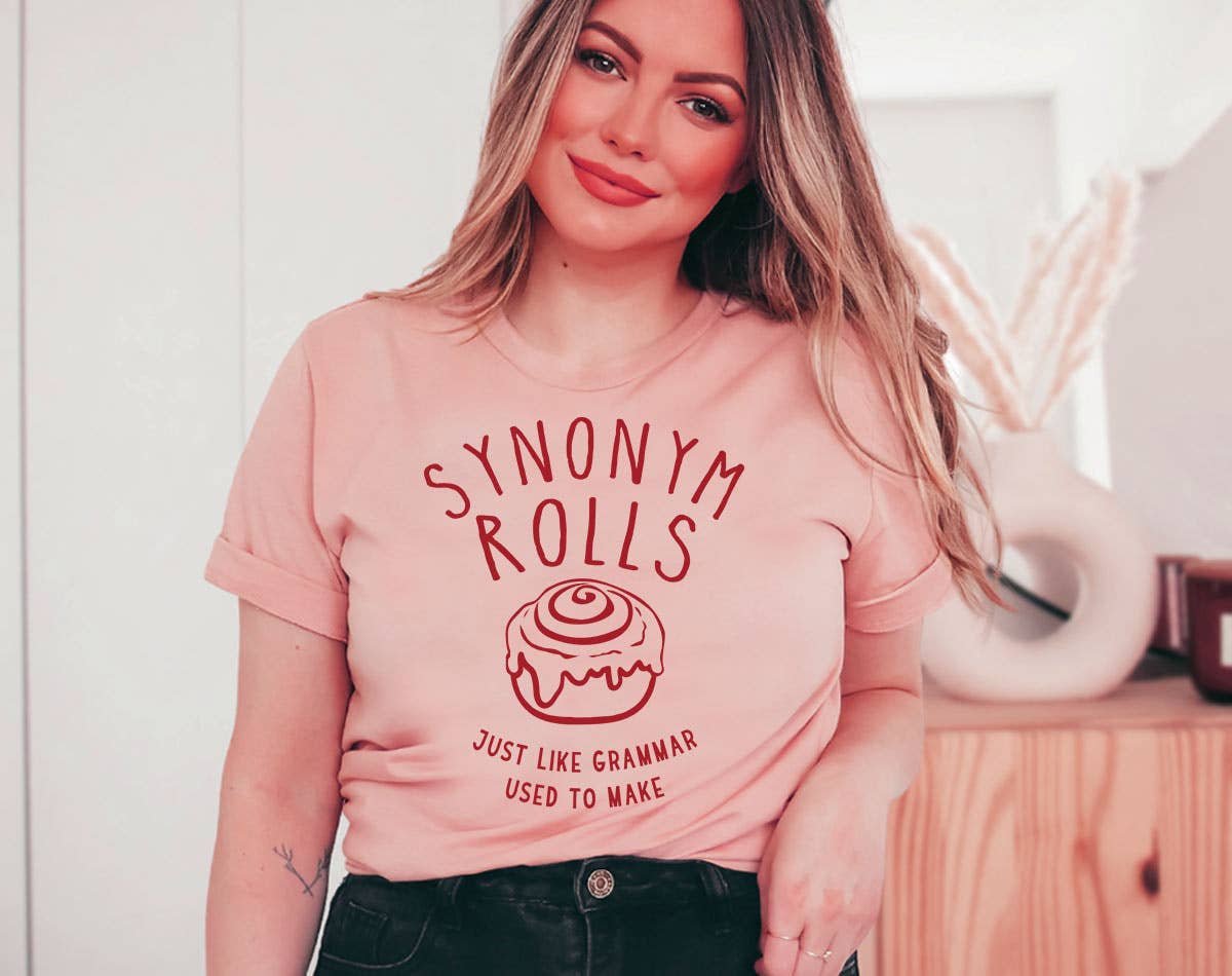 Synonym Rolls - Funny Teacher Pun T-Shirt Hoodie, Sweatshirt | PodTeesHub.com