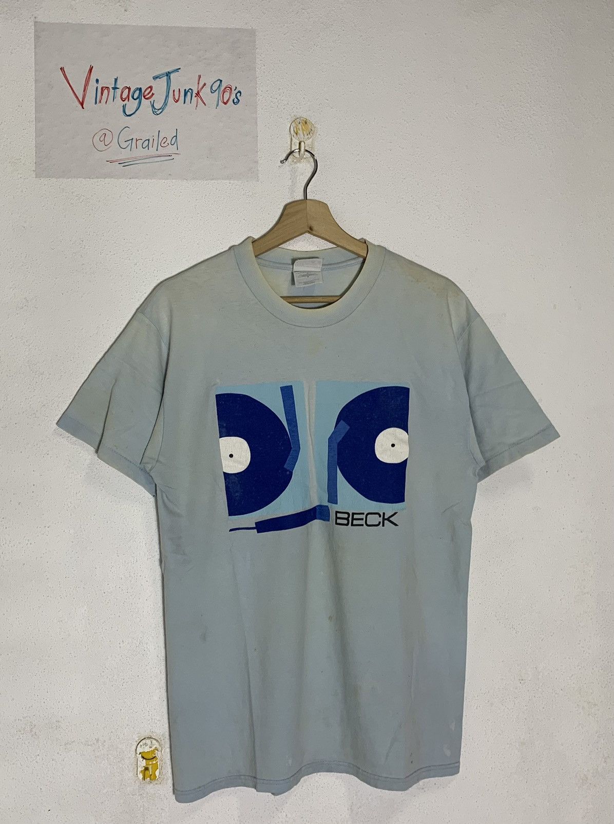 Band Tees Vintage Beck T Shirt 90 S Distressed Hoodie, Sweatshirt | PodTeesHub.com