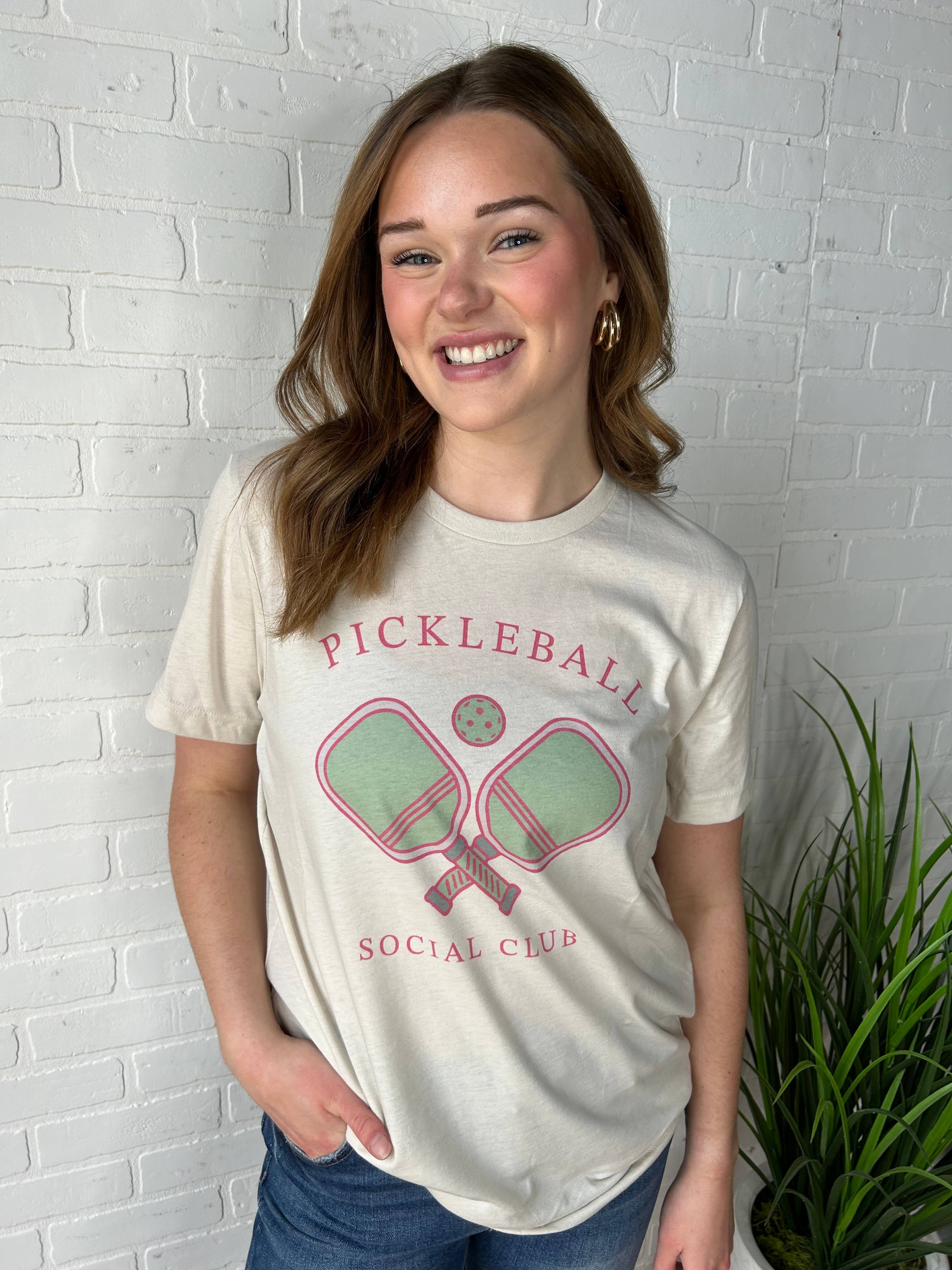 Pickleball Social Club Tee/Crew Hoodie, Sweatshirt | PodTeesHub.com