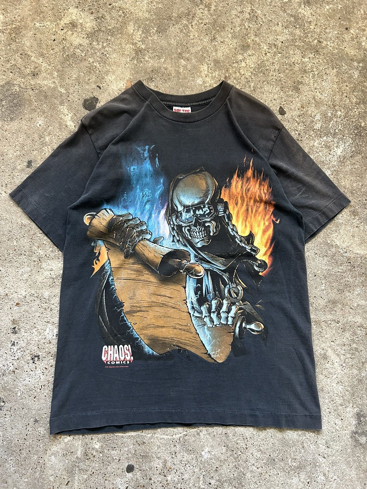 Megadeth X Vintage Vintage 1997 Megadeth Chaos Comics Band Tee Hoodie, Sweatshirt | PodTeesHub.com