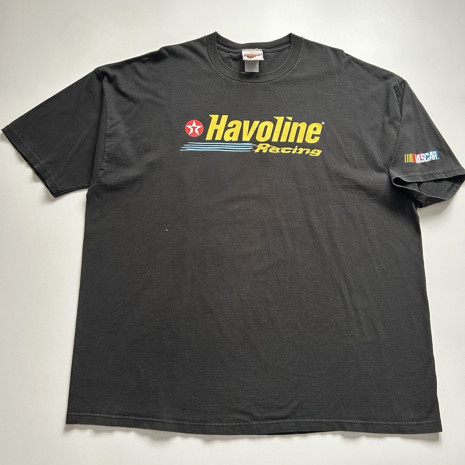 Vintage Nascar T Shirt 3xl Rudd Havoline Racing Black Rare Hoodie, Sweatshirt | PodTeesHub.com
