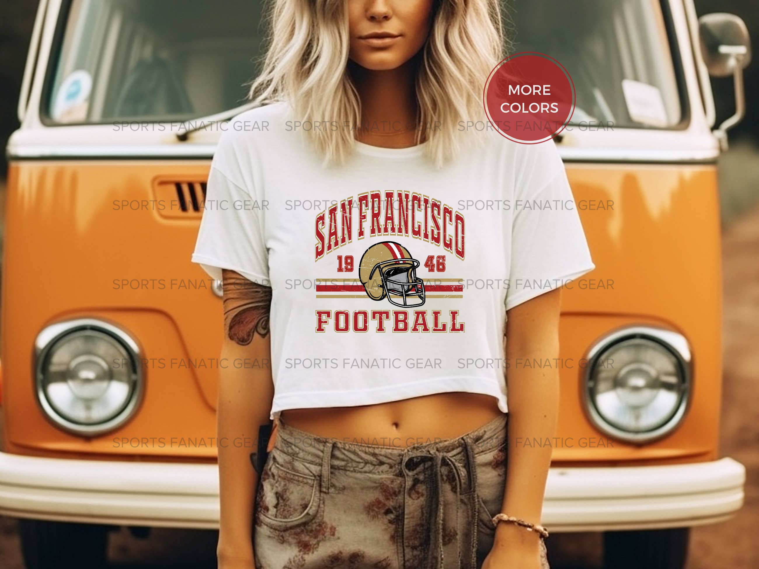 Sf Football Lightweight Vintage Cropped Tee Hoodie, Sweatshirt | PodTeesHub.com