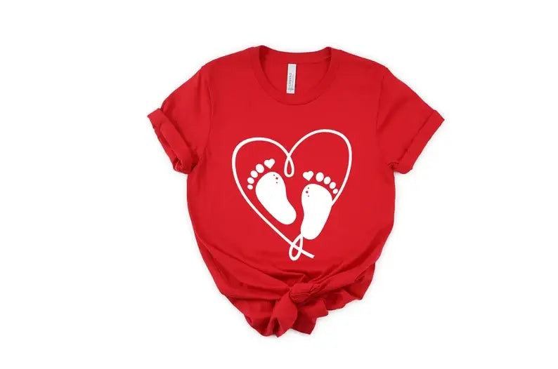 Baby Feet in Heart T-Shirt Hoodie, Sweatshirt | PodTeesHub.com