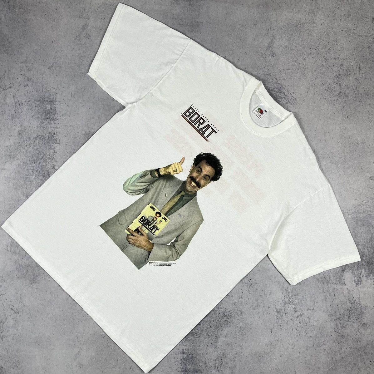 Vintage Borat Sacha Baron Cohen Humor Promo Movie Tee 2007 Hoodie, Sweatshirt | PodTeesHub.com