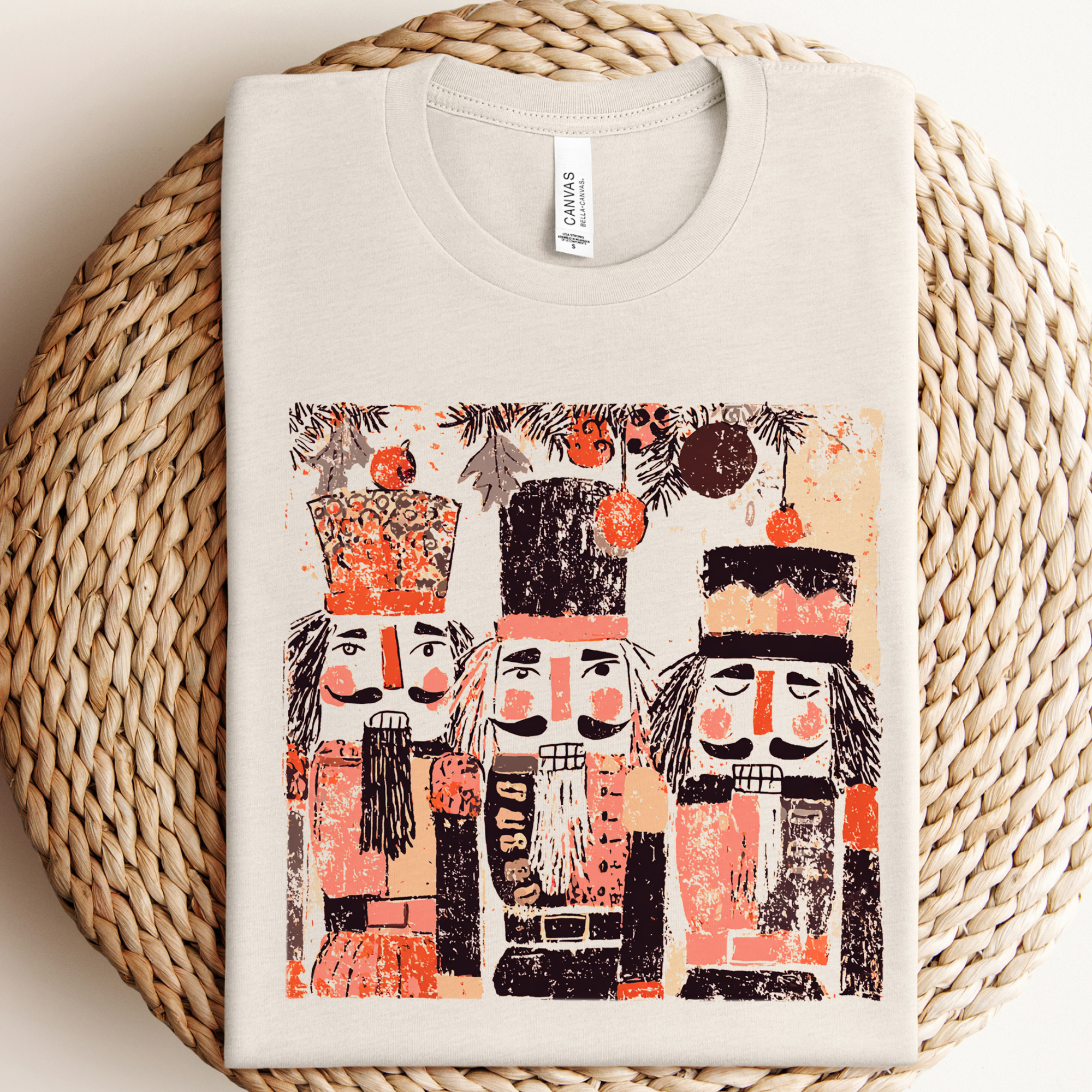 Distressed Nutcracker Graphic Tee/Crewneck Hoodie, Sweatshirt | PodTeesHub.com