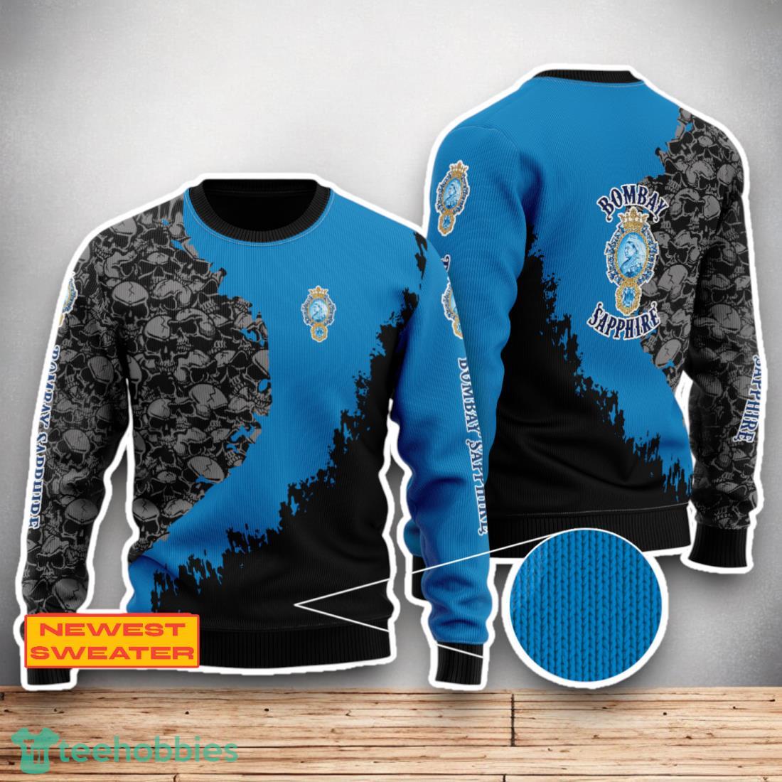 Bombay Sapphire Skull Halloween Sweater For Men Women
