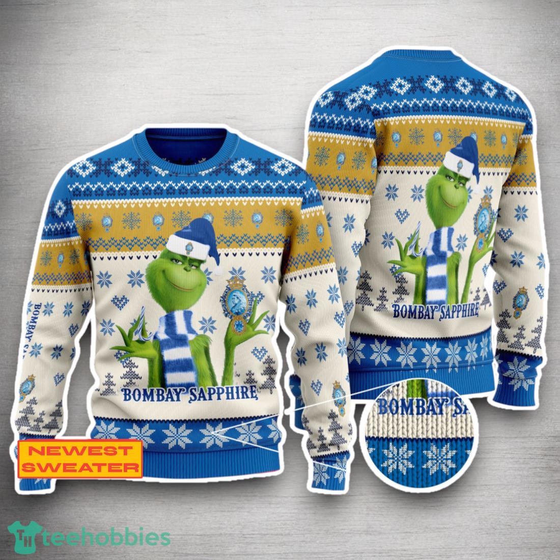 Bombay Sapphire The Grinch Ugly Christmas Sweater Christmas Special Gifts For Men Women