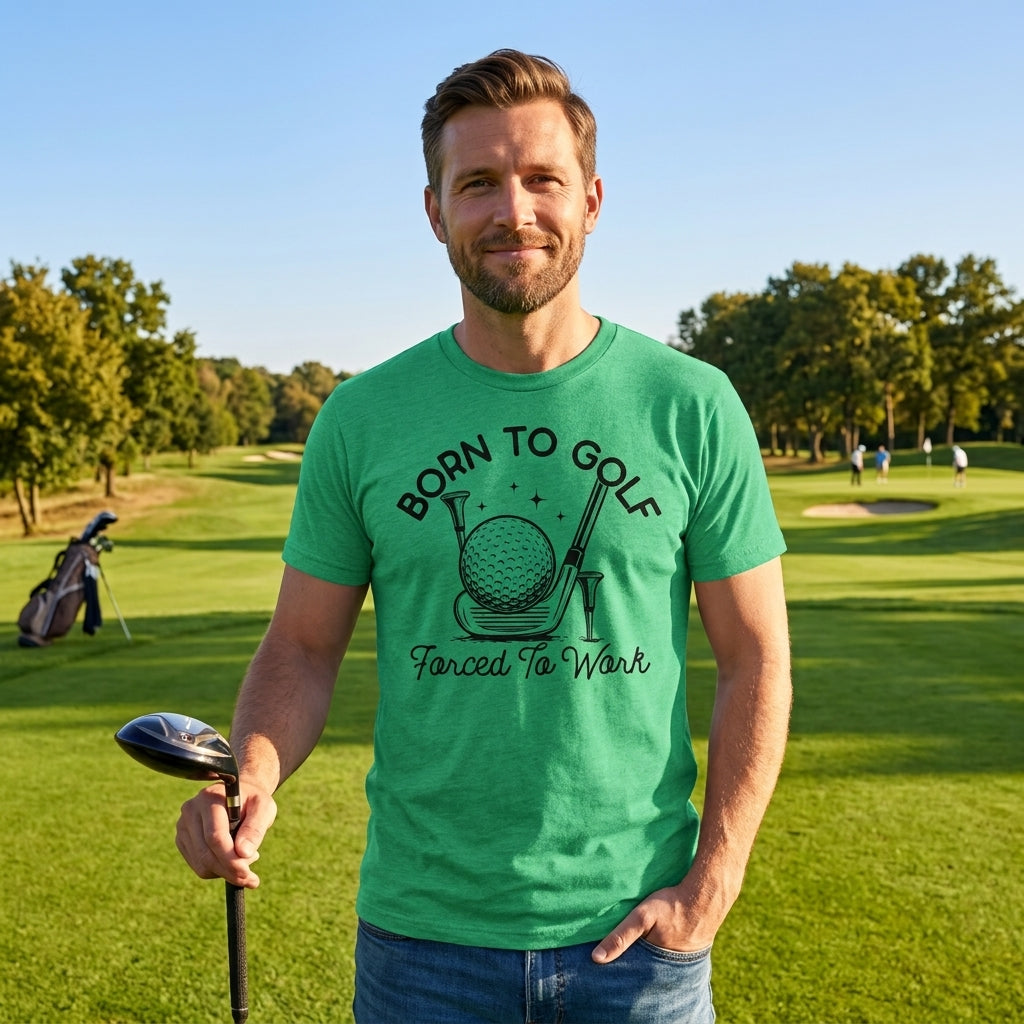 Born To Golf Forced To Work Men's T Shirt