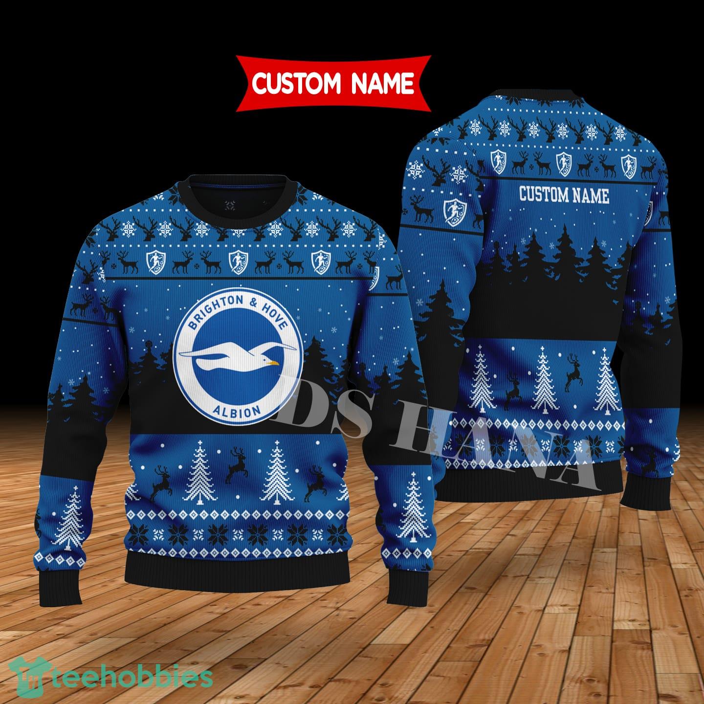 Brighton & Hove Albion Custom Name Merry Xmas Sweater For Soccer Sport Team’s Fans Sweater