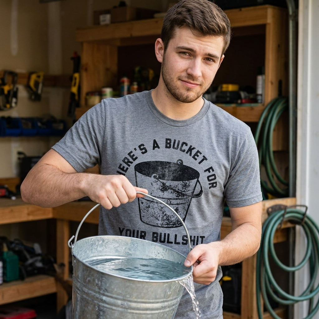 Heres A Bucket For Your Bullshit Men's T Shirt
