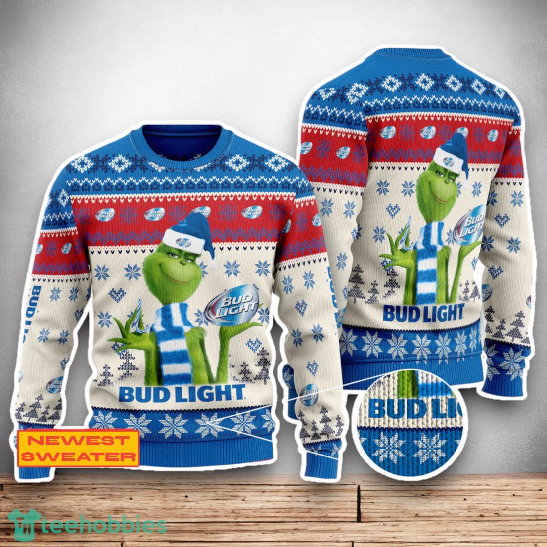 Bud Light The Grinch Ugly Christmas Sweater Christmas Special Gifts For Men Women