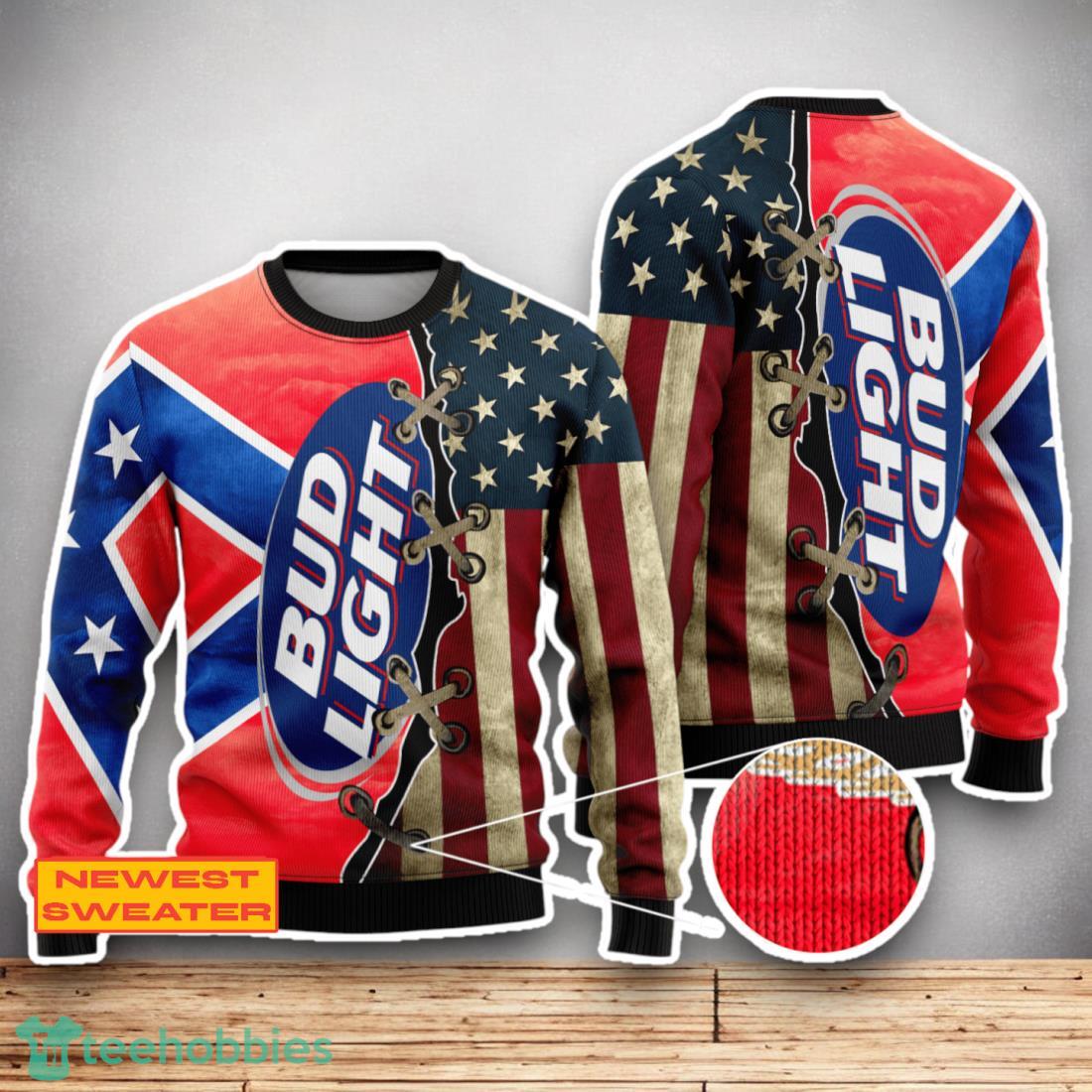 Bud Light USA Flag 3D Sweater For Men Women