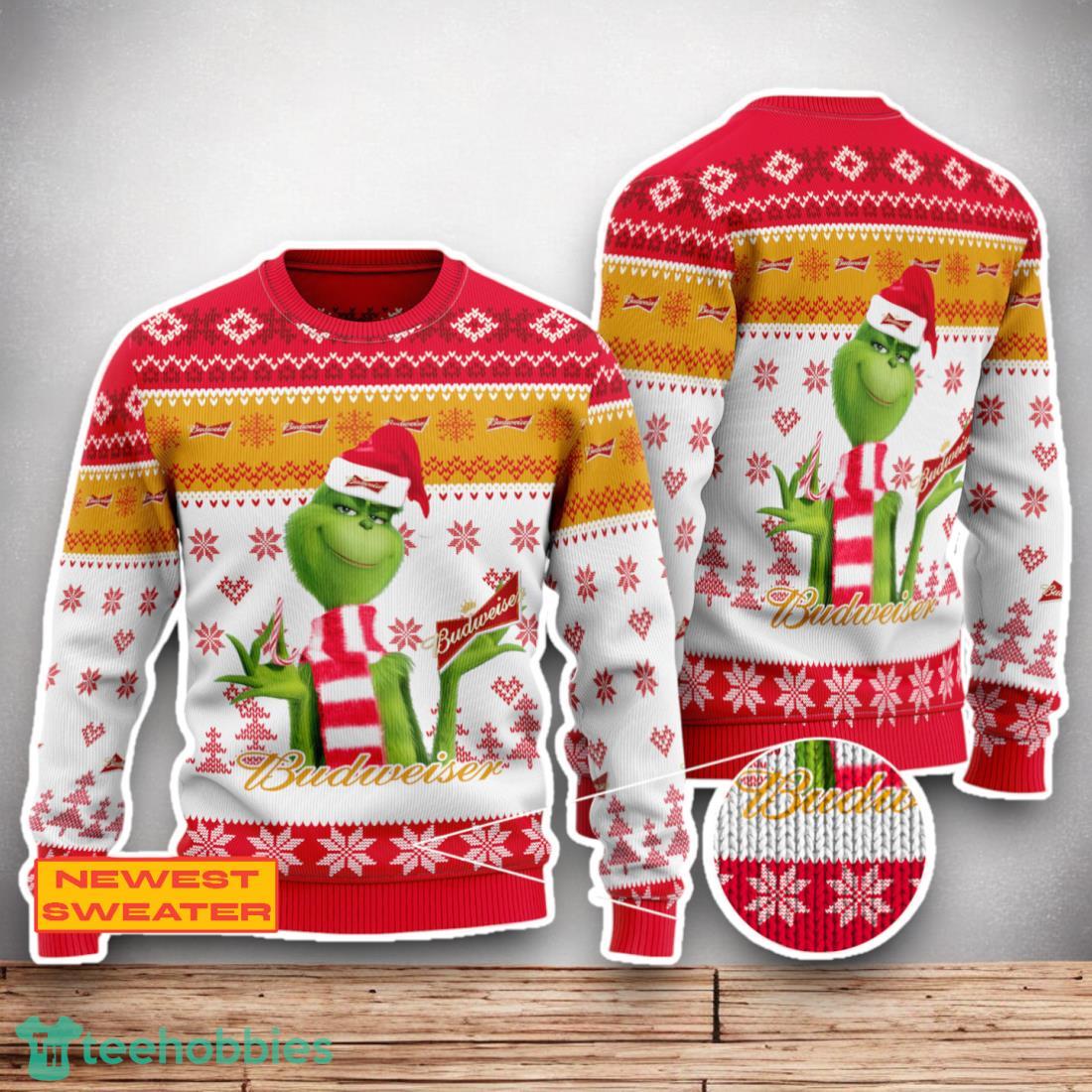 Budweiser The Grinch Ugly Christmas Sweater Christmas Special Gifts For Men Women