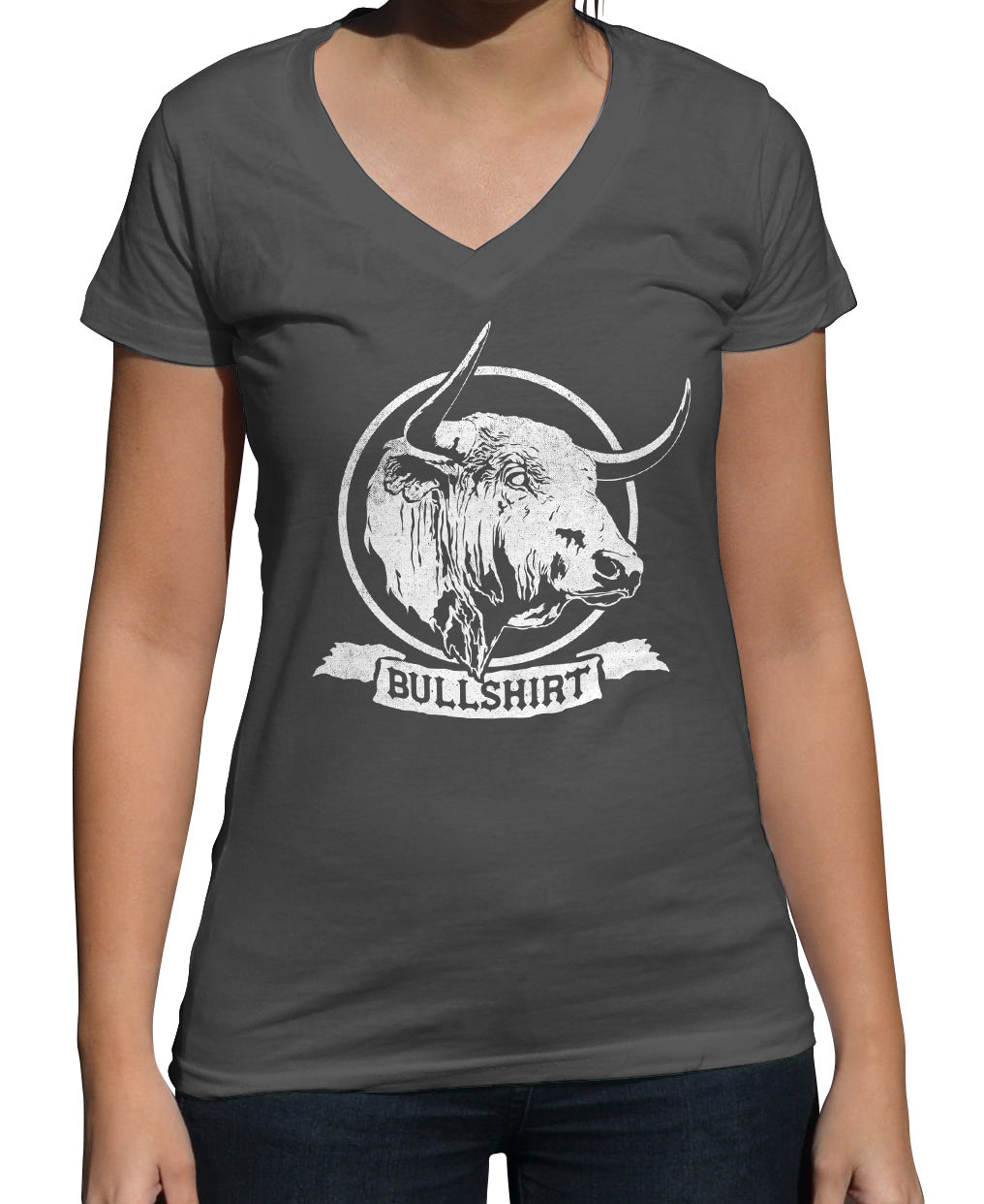 Women's Bull Shirt Vneck T-Shirt