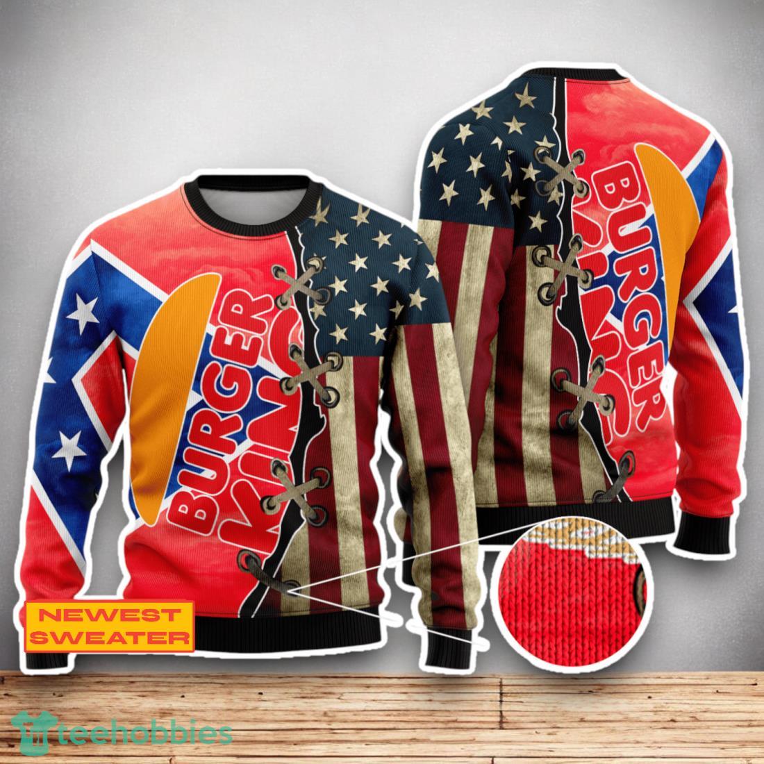 Burger King USA Flag 3D Sweater For Men Women