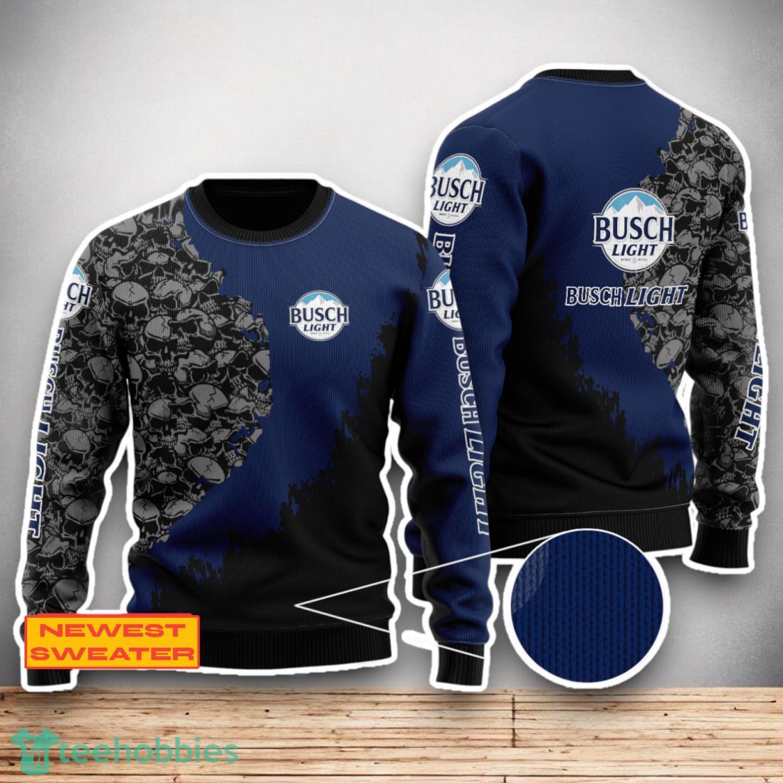 Busch Light Skull Halloween Sweater For Men Women