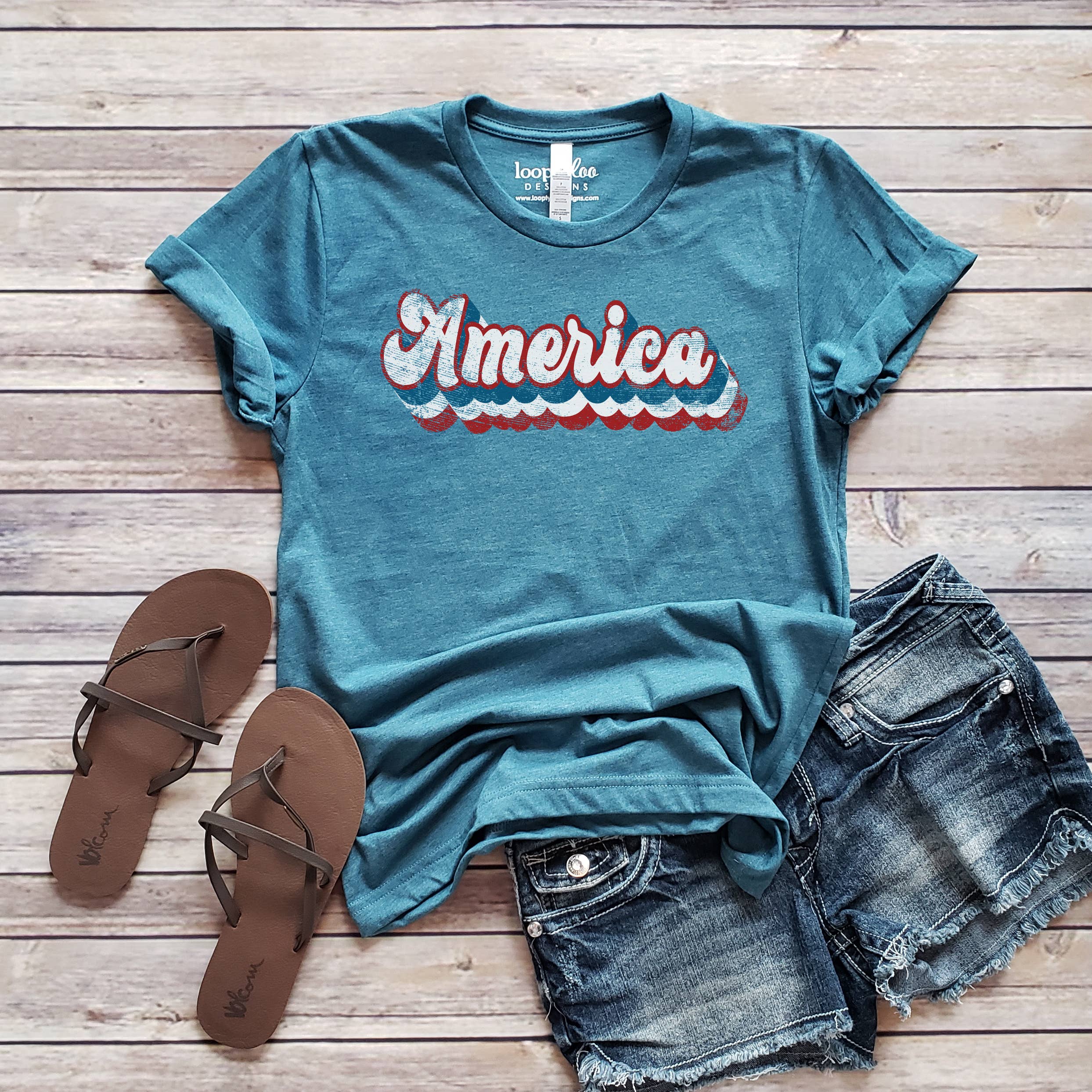 Retro America Tee | Sizes XS-2XL Hoodie, Sweatshirt | PodTeesHub.com