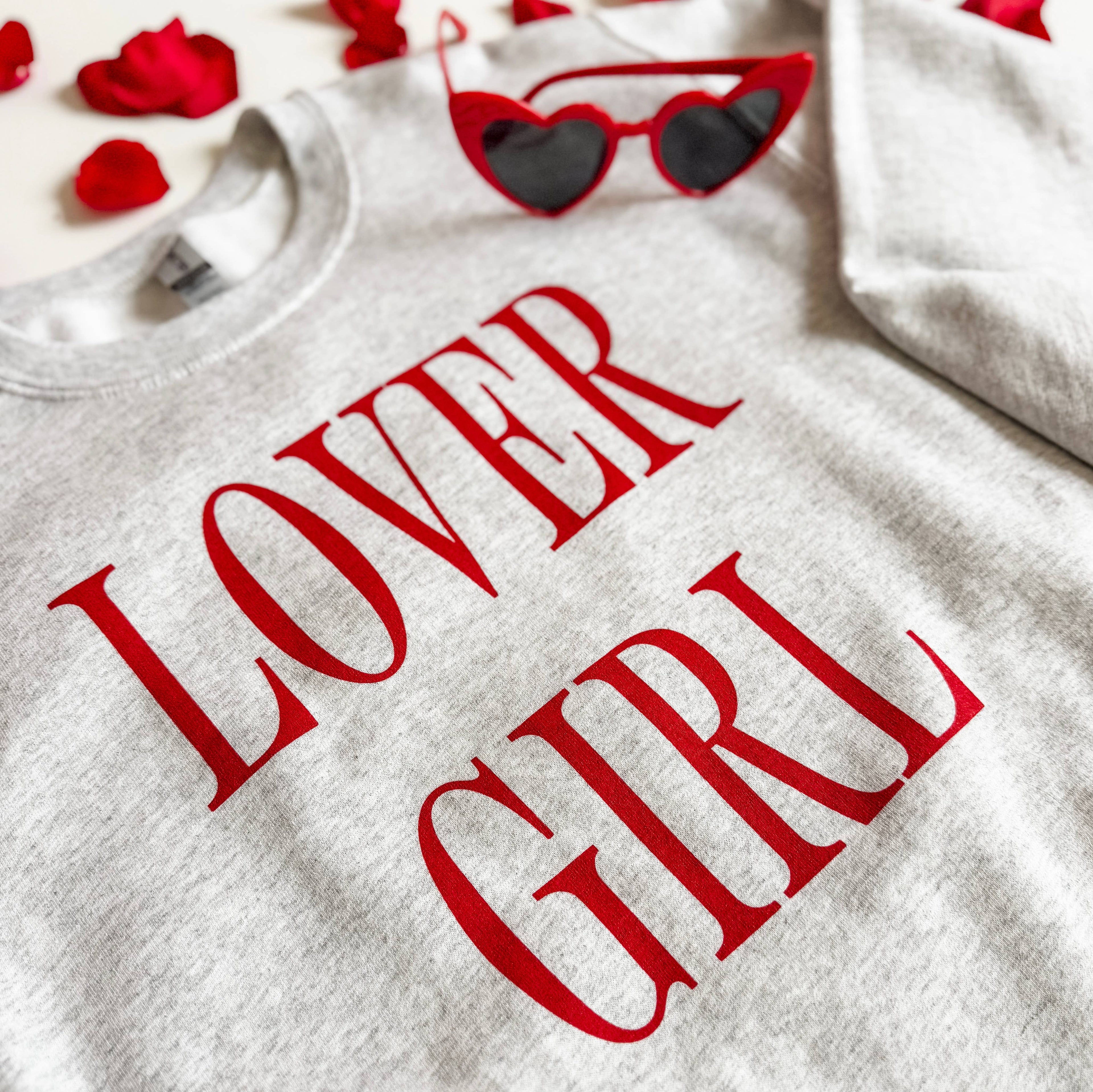 Lover Girl Crewneck Sweatshirt, Valentine's Day Shirt Hoodie | PodTeesHub.com