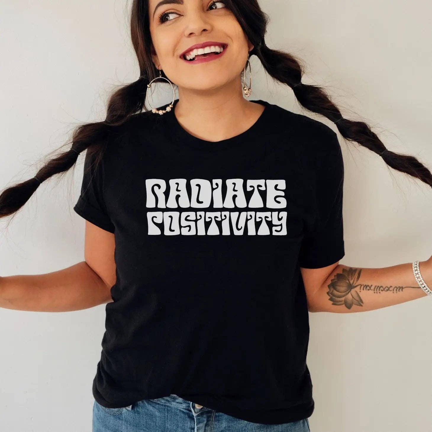 Radiate Positivity Tshirt, Hippie Graphic Tee *Unisex Fit*178 Hoodie, Sweatshirt | PodTeesHub.com