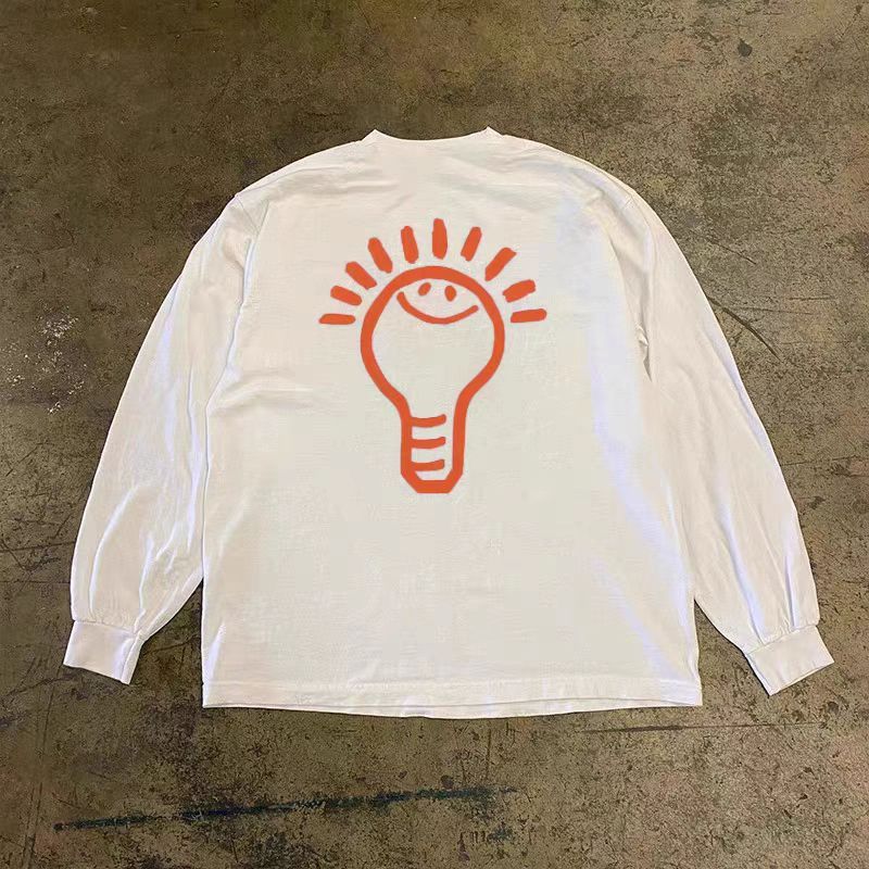 Vintage White Retro Fun Light Print Long Sleeved T Shirt Hoodie, Sweatshirt | PodTeesHub.com