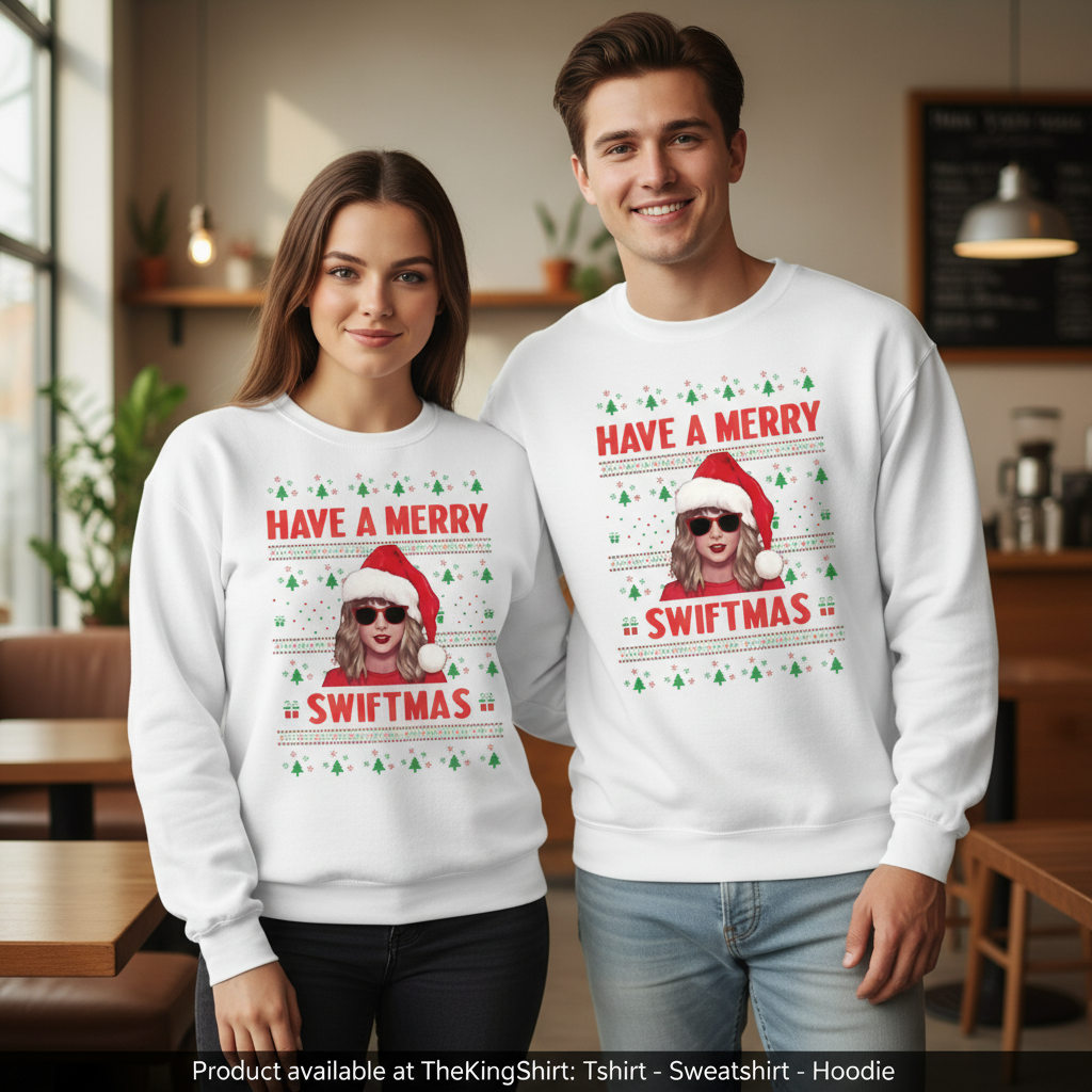 Ugly Merry Christmas Sweatshirt - Eras Women's Sweater T-Shirts, Hoodie | PodTeesHub.com
