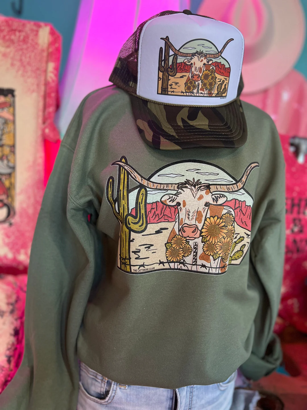 Laredo Longhorn Military Sweatshirt T-Shirts, Hoodie | PodTeesHub.com