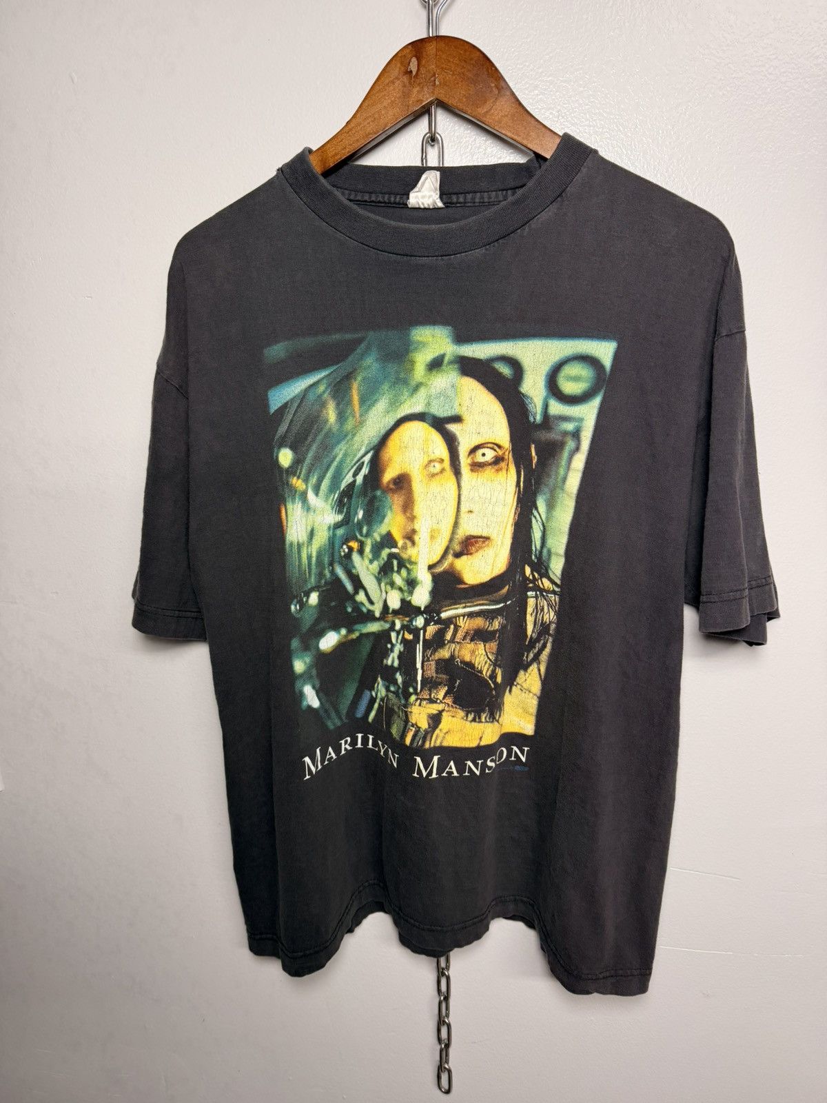 Band Tees Vintage Faded 90s Marilyn Manson Beautiful People Tshirt Hoodie, Sweatshirt | PodTeesHub.com