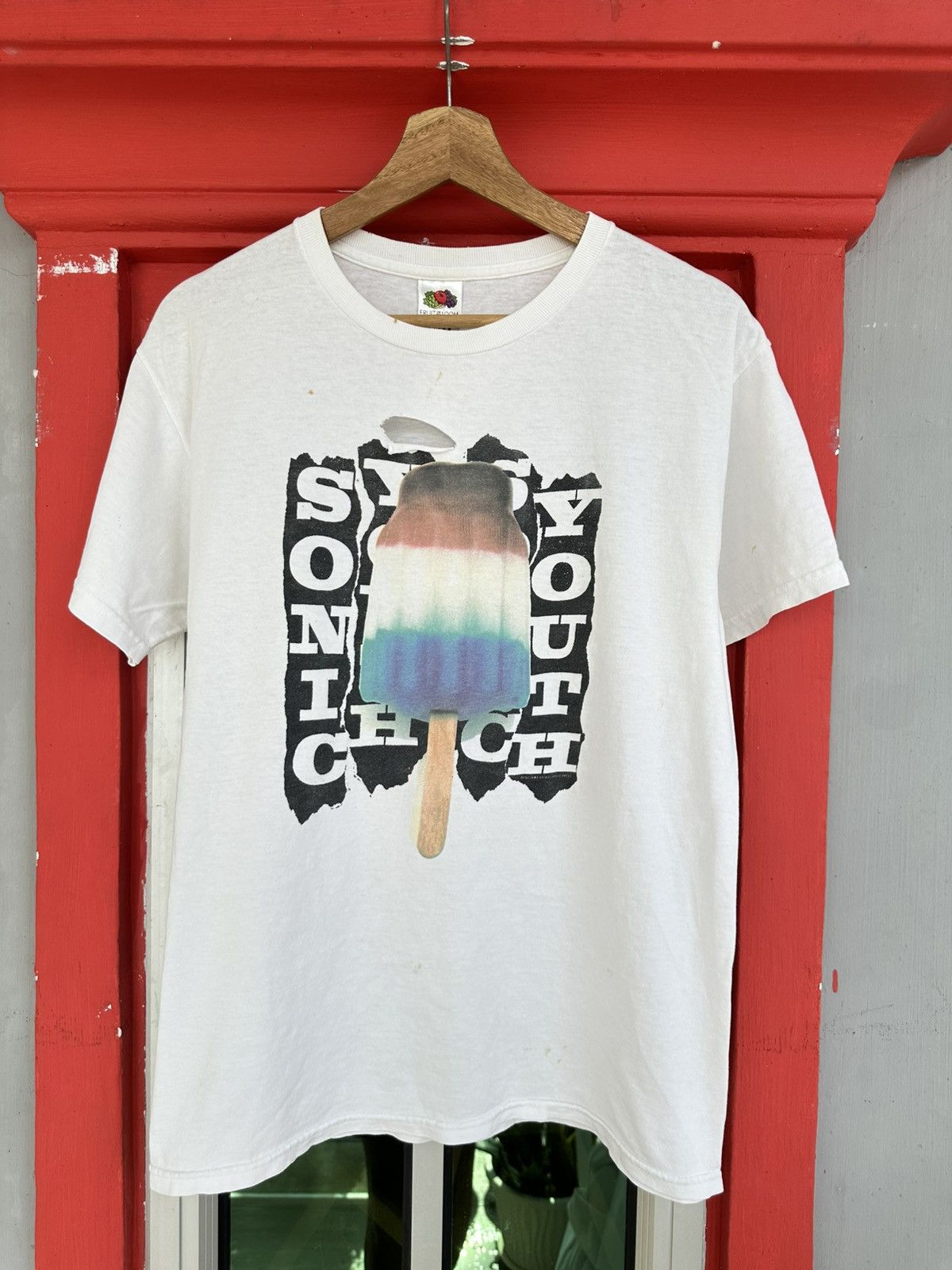 Band Tees Vintage Sonic Youth Bomb Pop Ice Cream Band Tee Hoodie, Sweatshirt | PodTeesHub.com