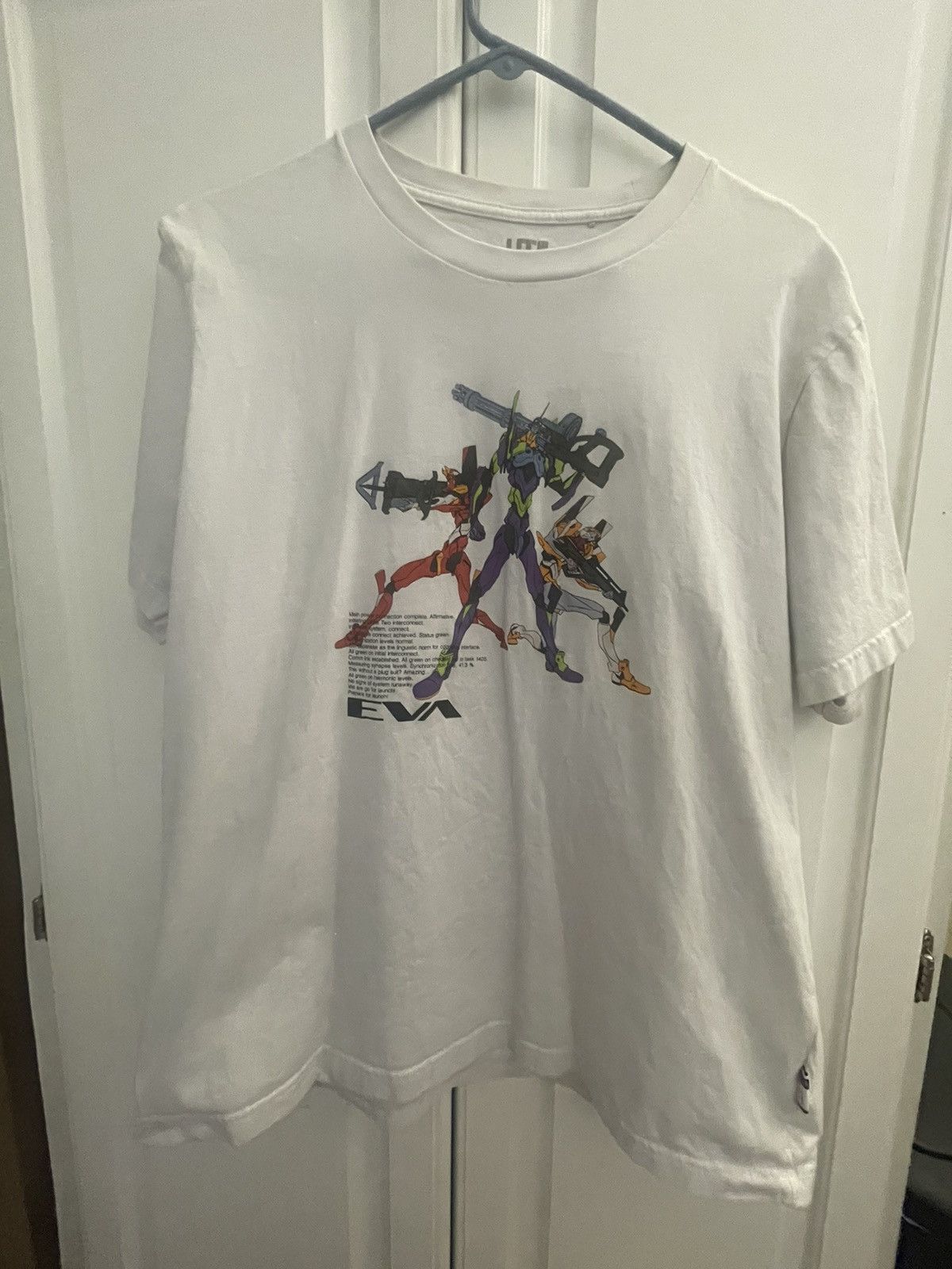 Uniqlo Evangelion Eva Unit 01 02 00 Shirt Xl Nerv Anime Hoodie, Sweatshirt | PodTeesHub.com