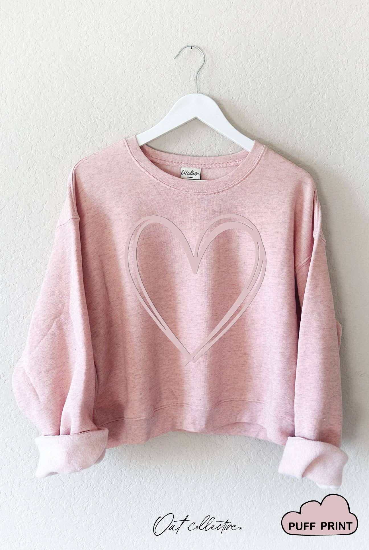 Heart Puff Mid Graphic Sweatshirt T-Shirts, Hoodie | PodTeesHub.com