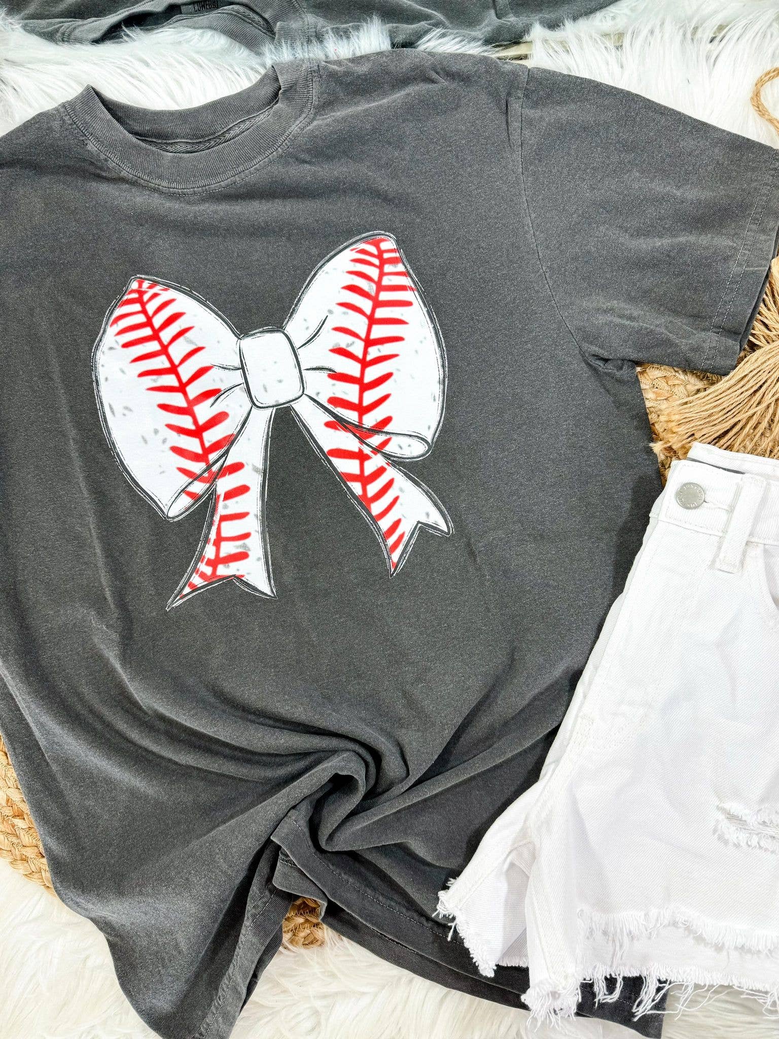 Coquette Baseball Bow Dtf Tee Hoodie, Sweatshirt | PodTeesHub.com