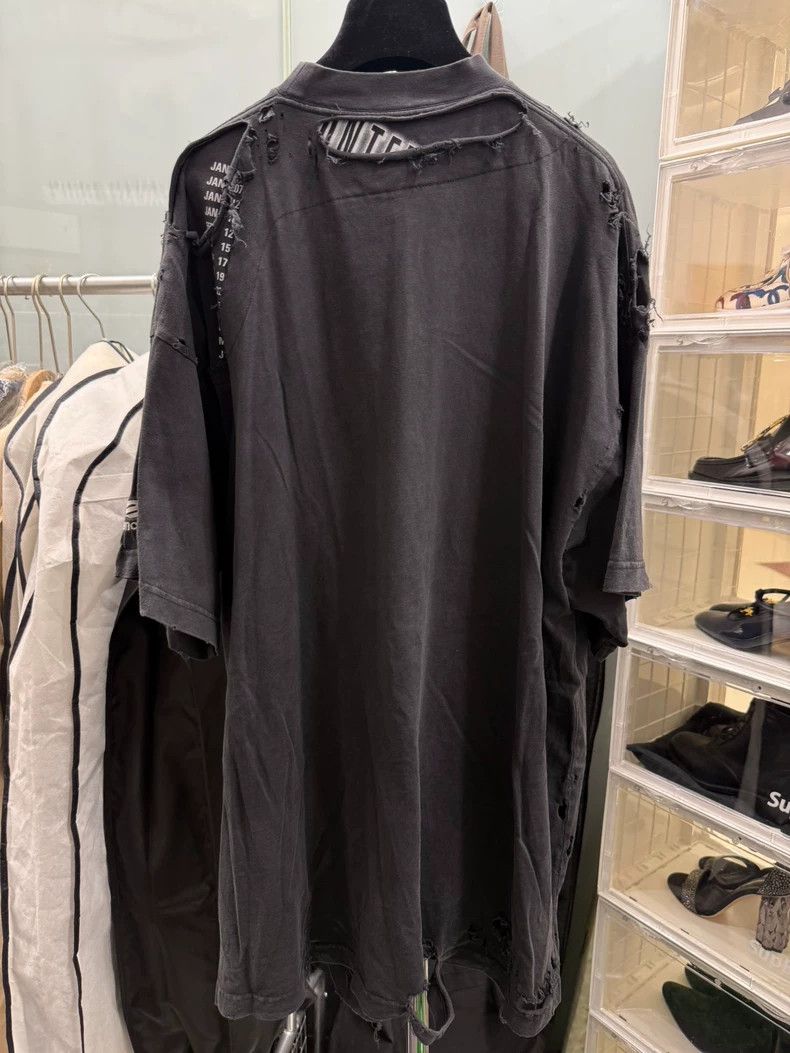 Balenciaga 3b Double Layer Distressed Tee Dmc Hoodie, Sweatshirt | PodTeesHub.com