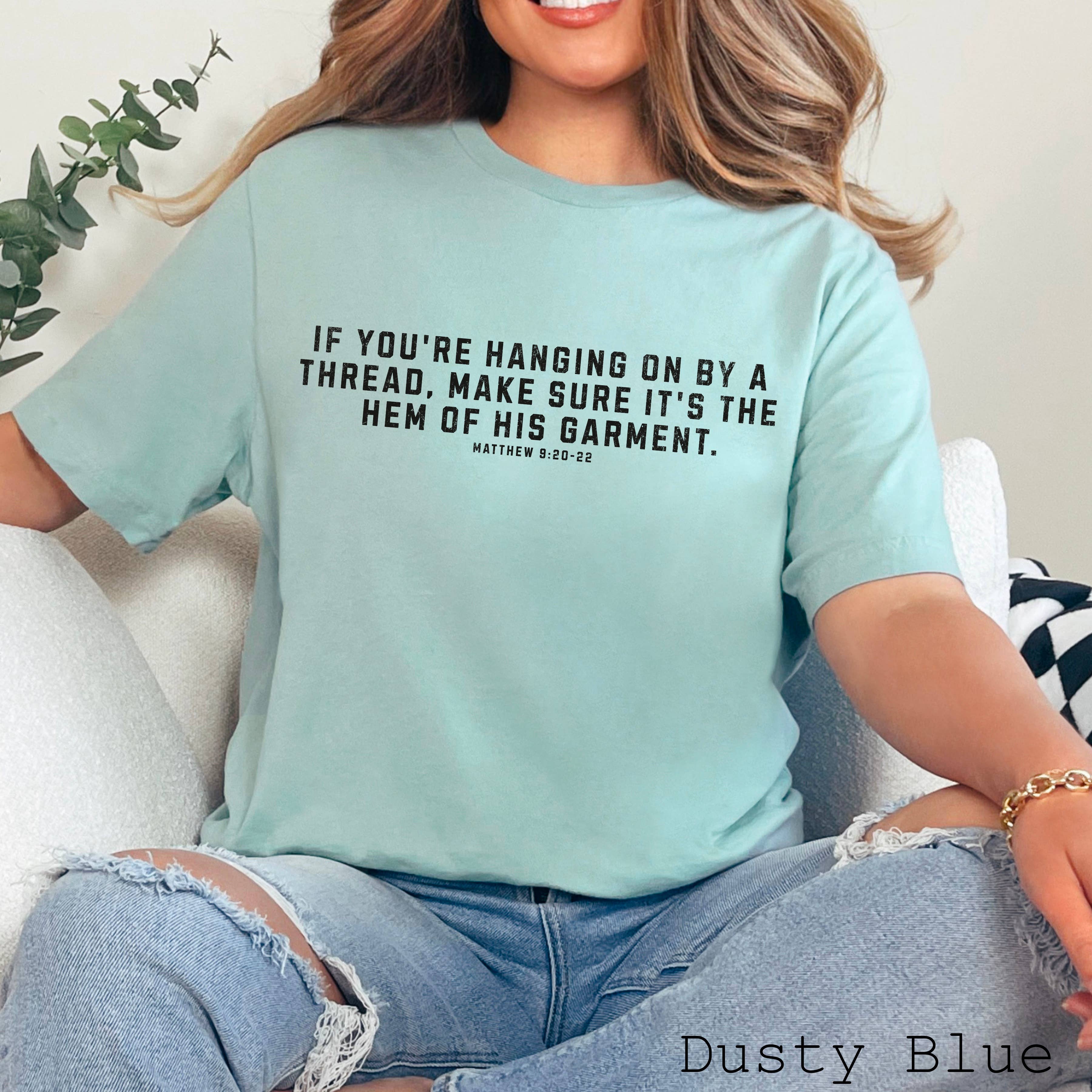 If You’Re Hanging On By A Thread Shirt | Bella Canvas Hoodie, Sweatshirt | PodTeesHub.com