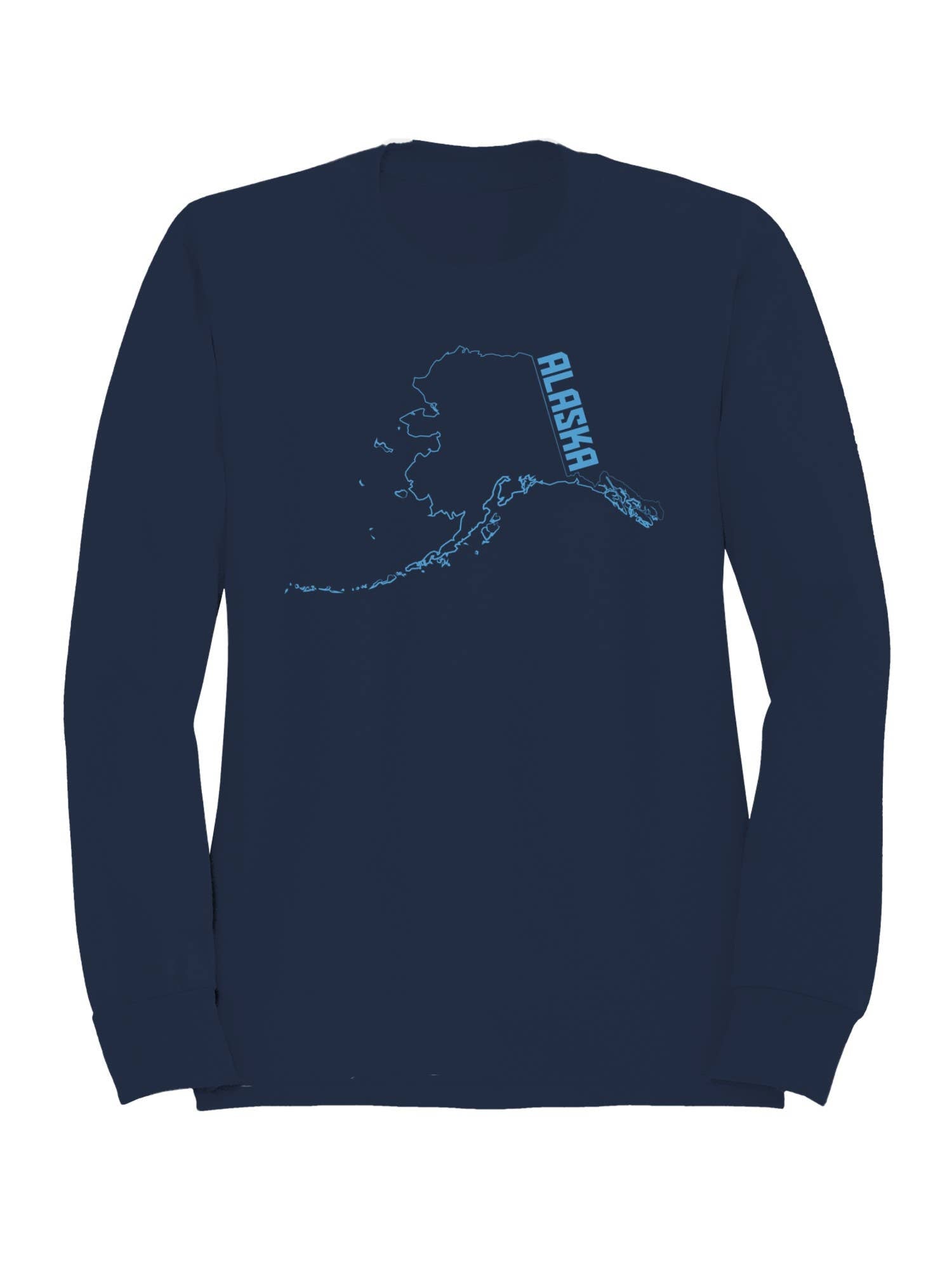 Alaska Map Art Print Men's Sweatshirt T-Shirts, Hoodie | PodTeesHub.com