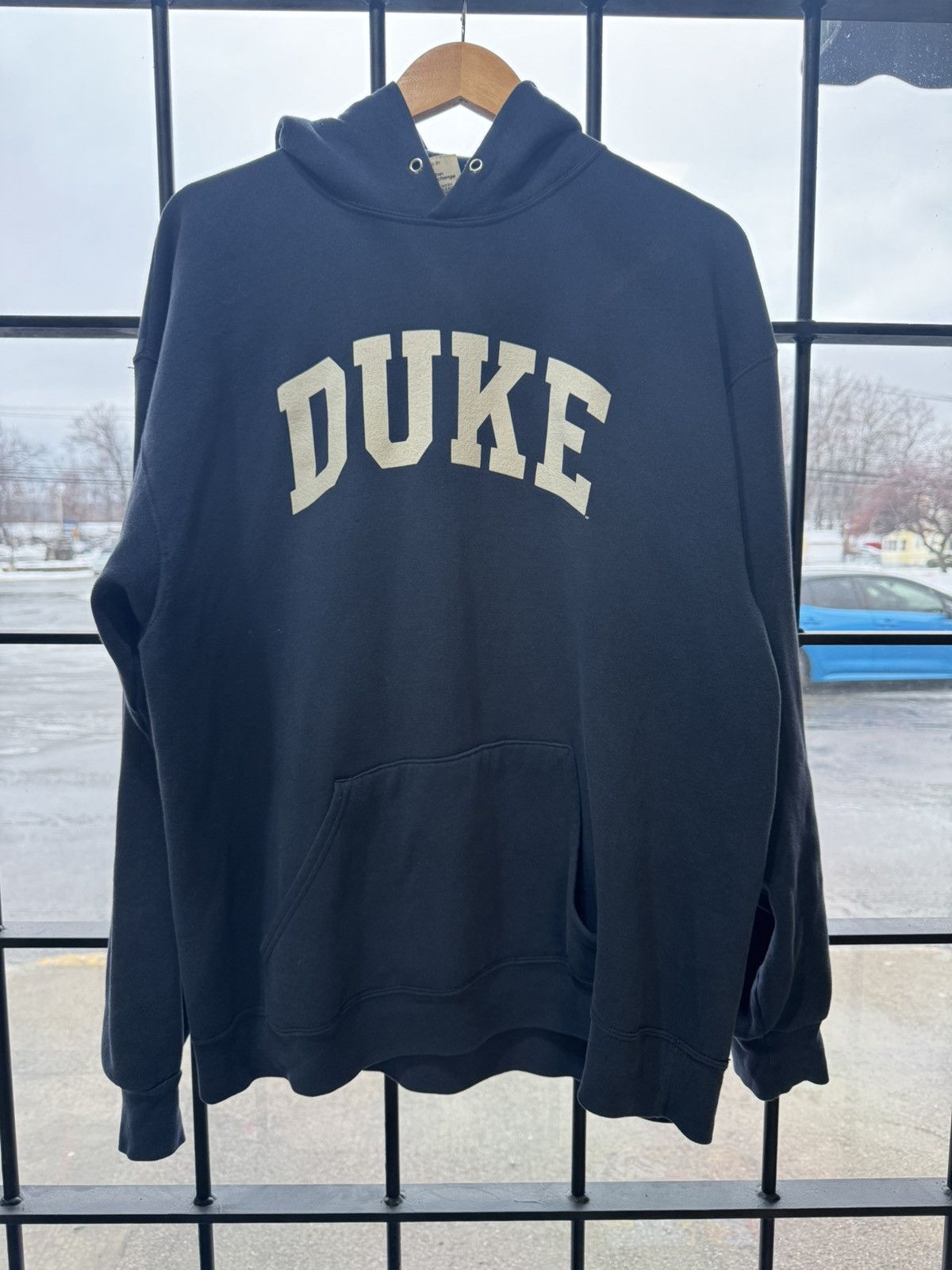 Vintage Navy Duke Collegiate Spellout Hoodie Made In Usa T-Shirts, Sweatshirt | PodTeesHub.com